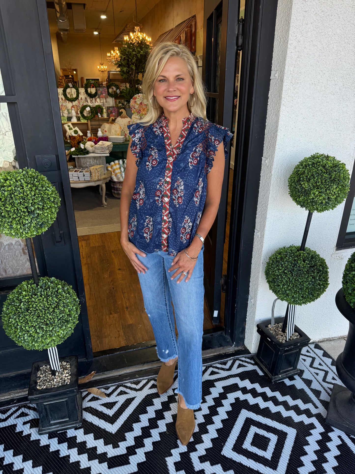 Carmen Top - Navy