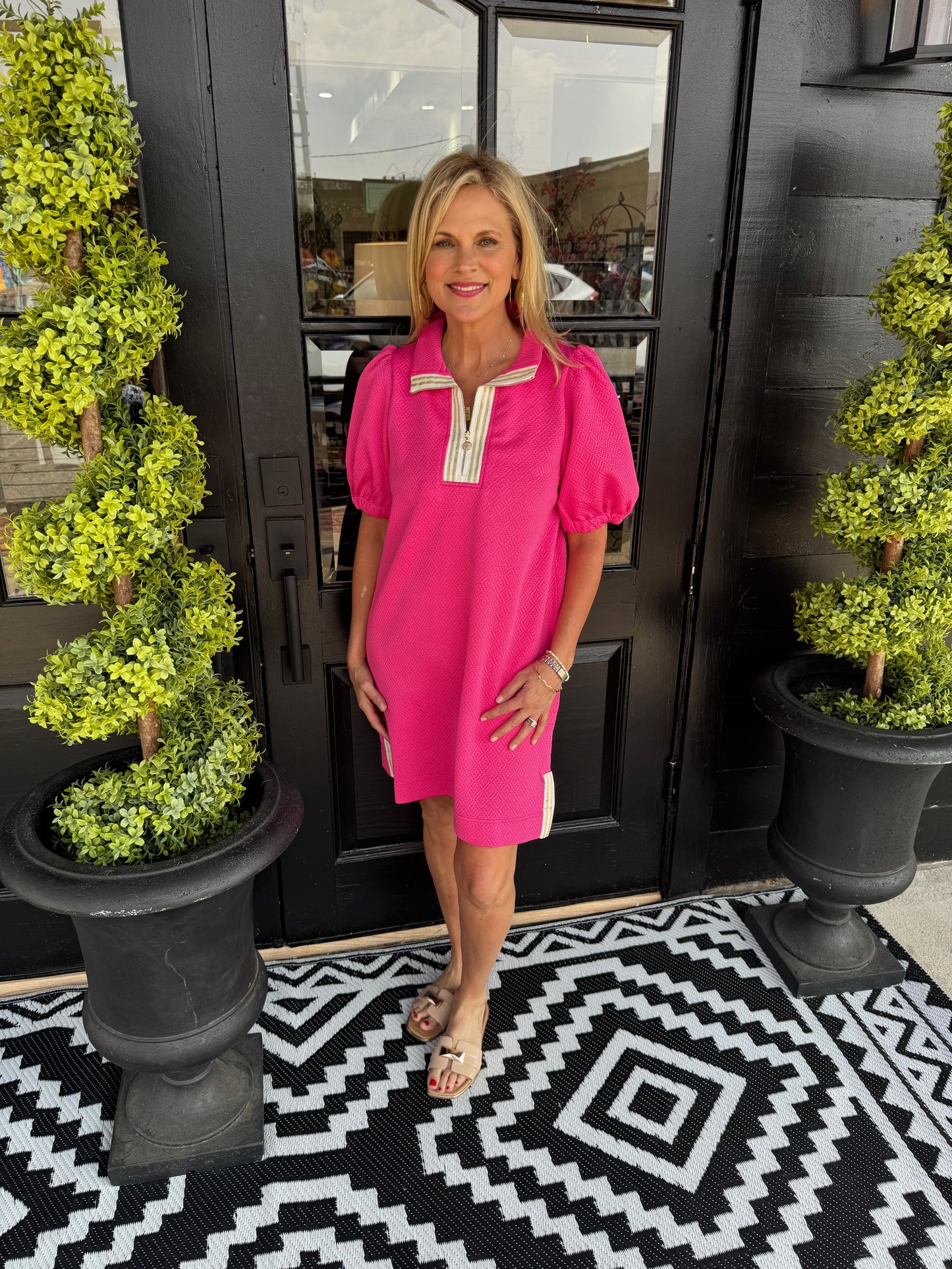 Mary Square Andie Dress Pink