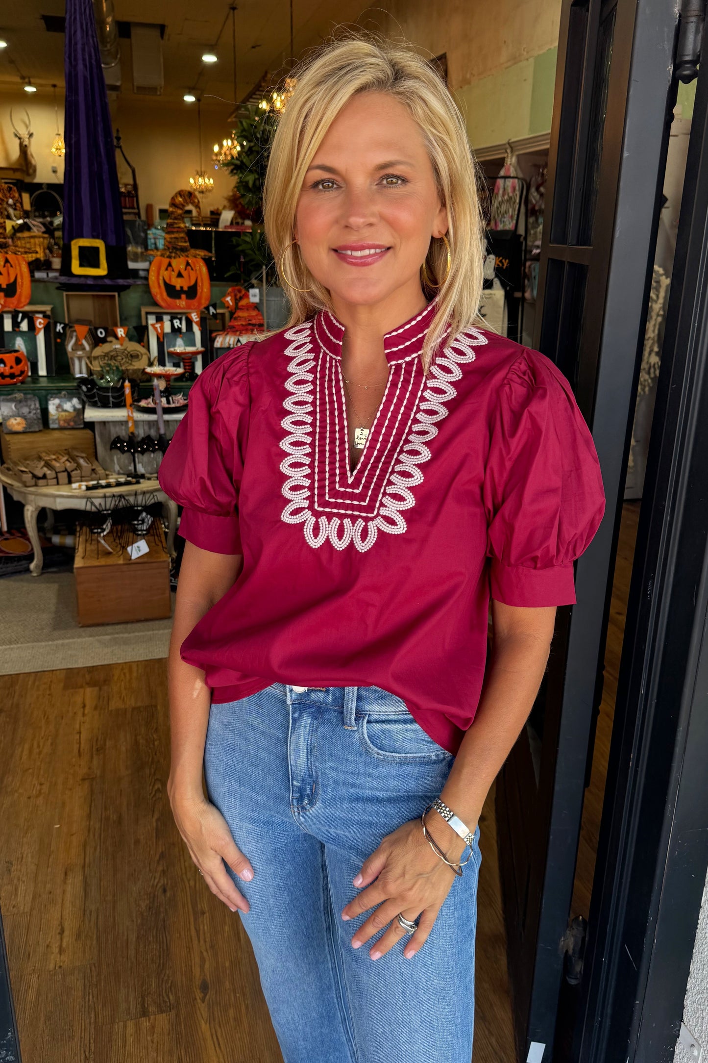 Amora Top - Burgandy