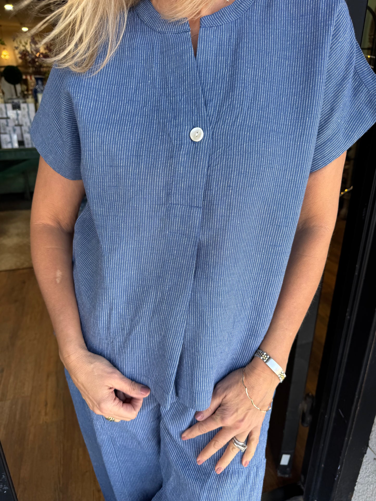 Ivy Jane Popover Stripe Top