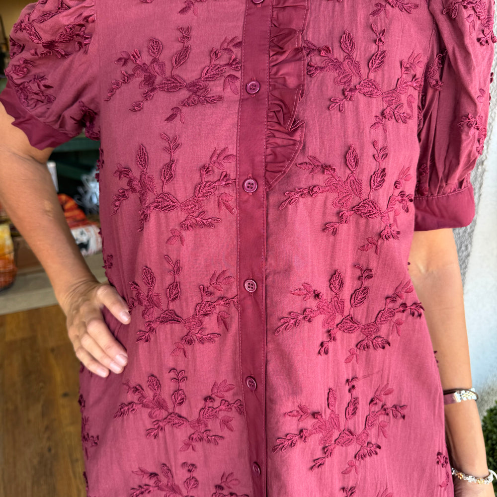 Clara Dress - Burgundy