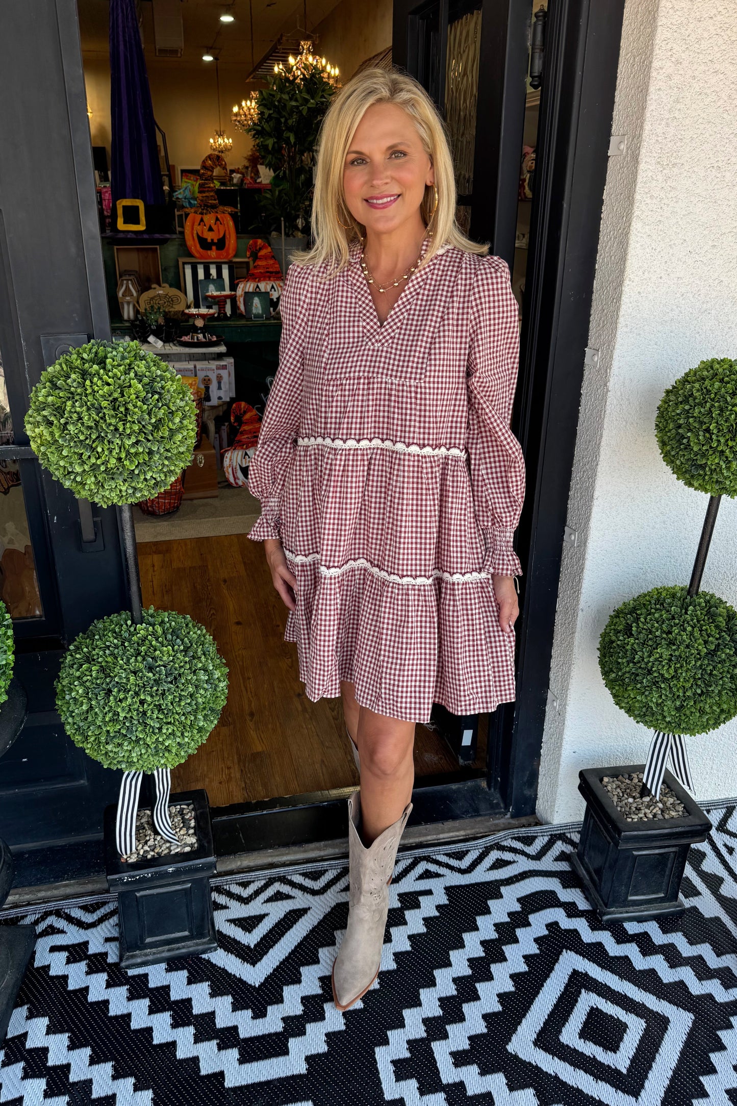Paloma Dress - Burgundy