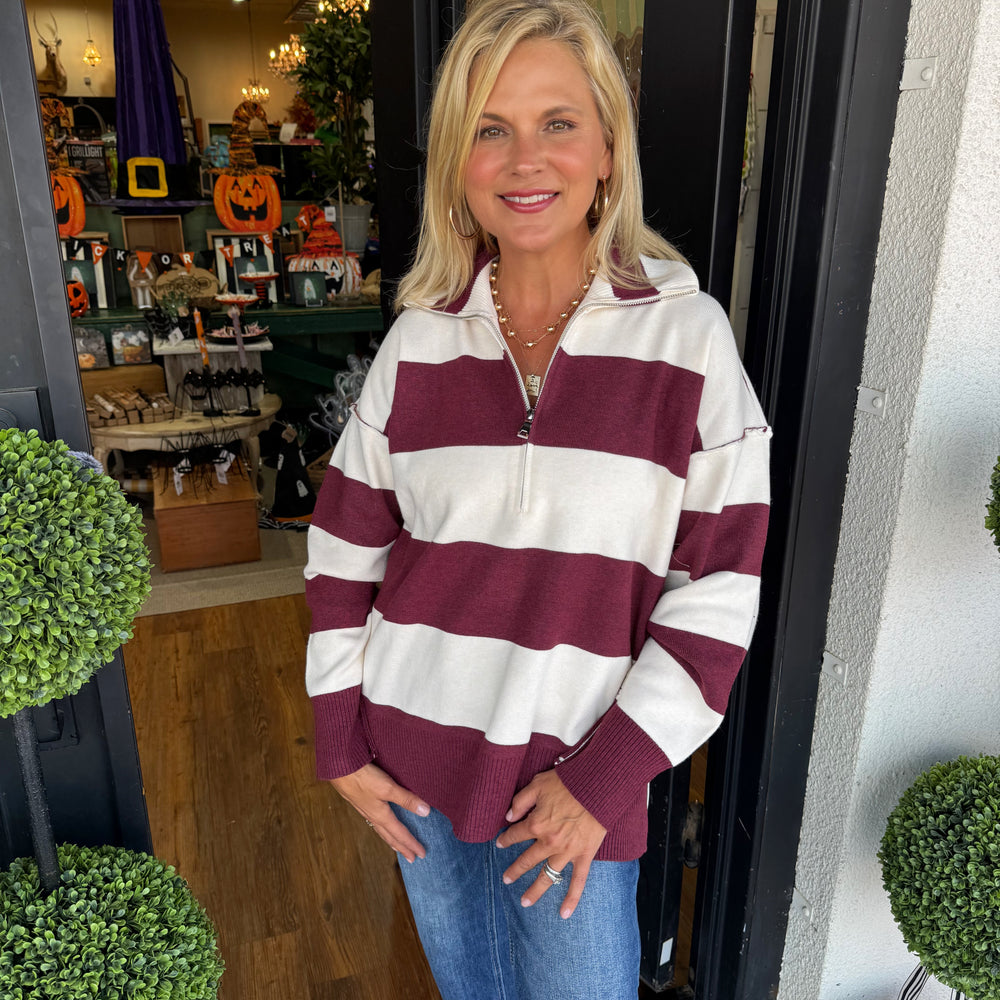 Carly Sweater - Burgundy