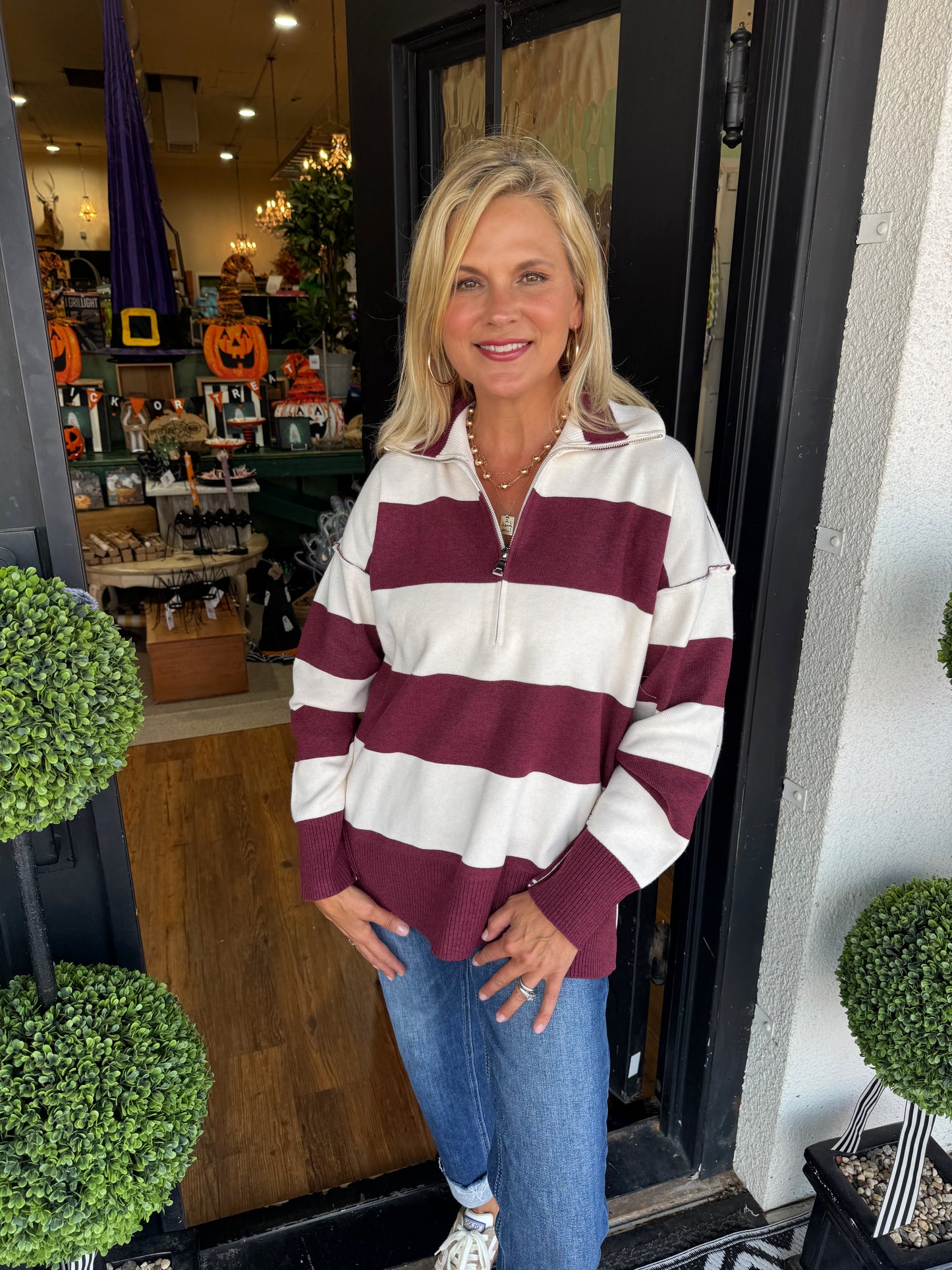 Carly Sweater - Burgundy