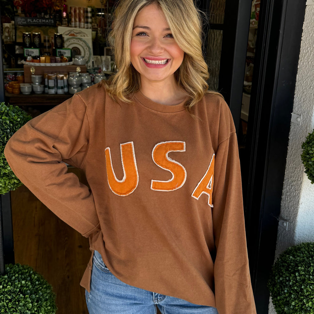 Vintage Washed USA Sweatshirt