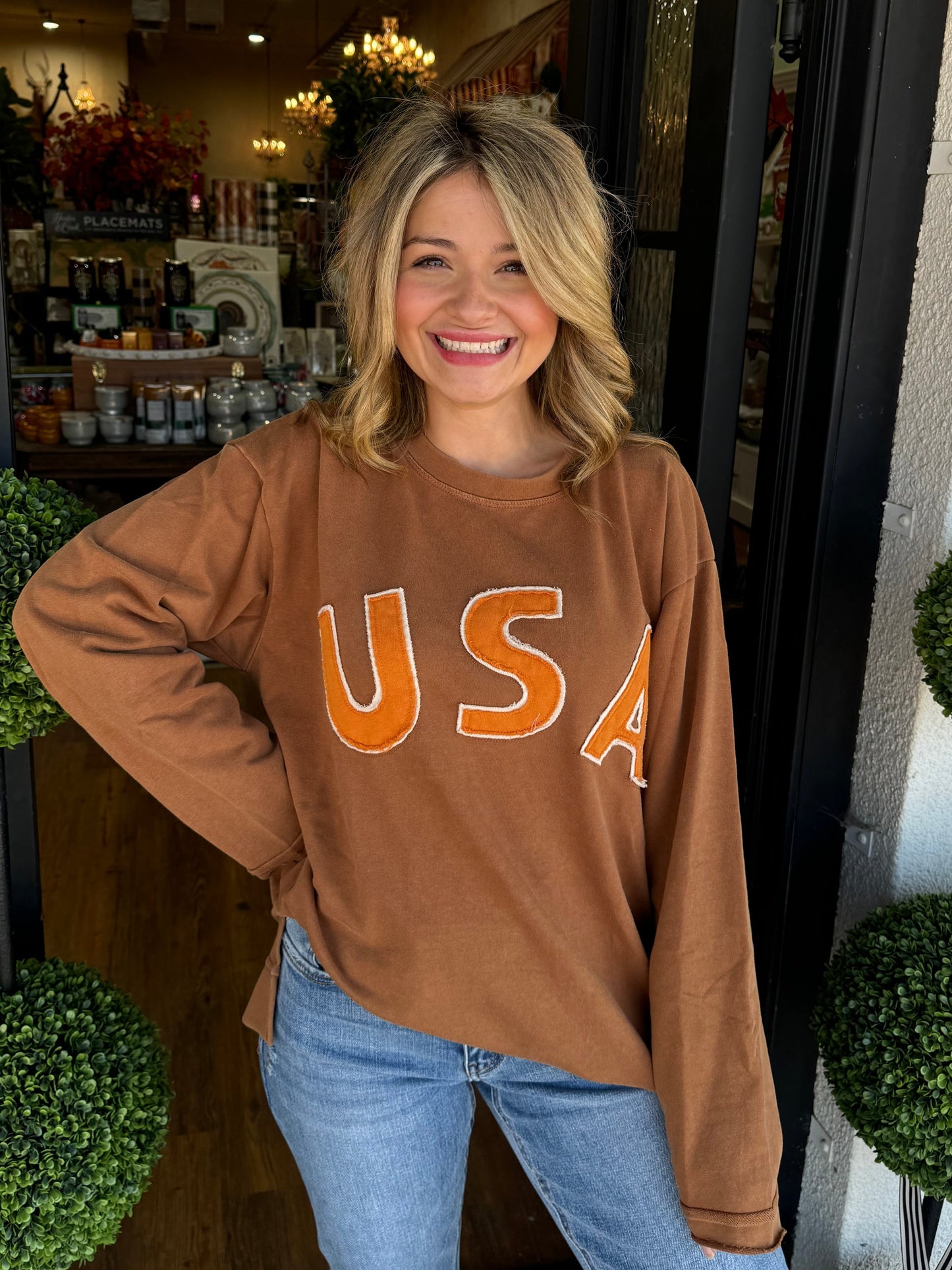 Vintage Washed USA Sweatshirt