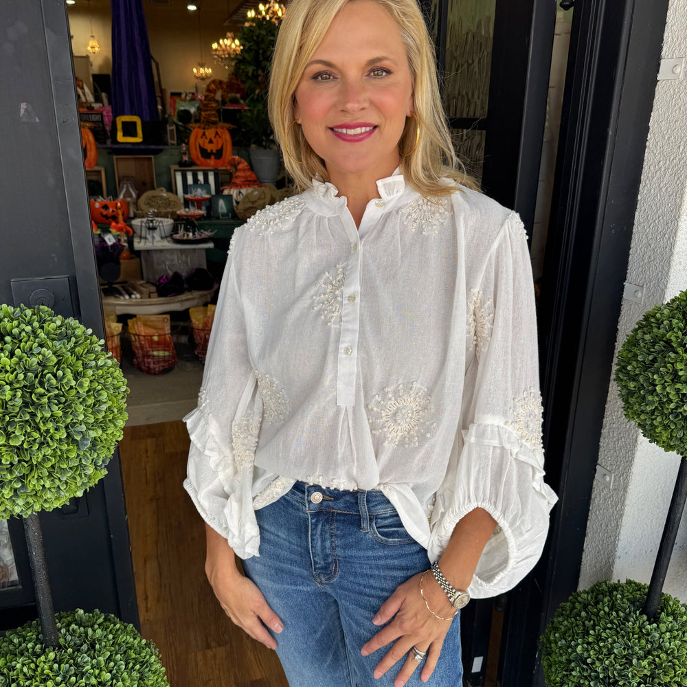 Ivy Jane Hand Embroidered Blouse