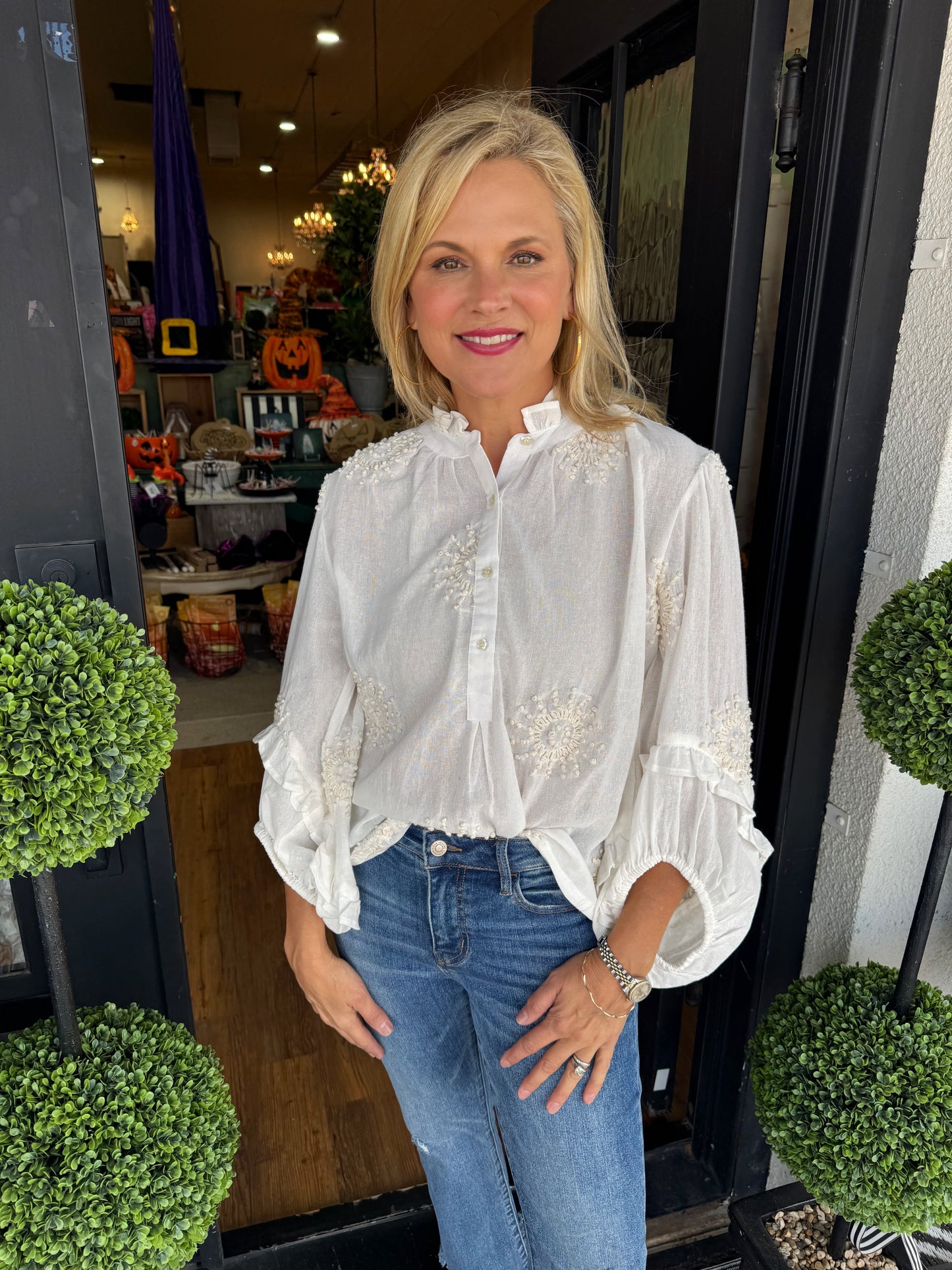 Ivy Jane Hand Embroidered Blouse