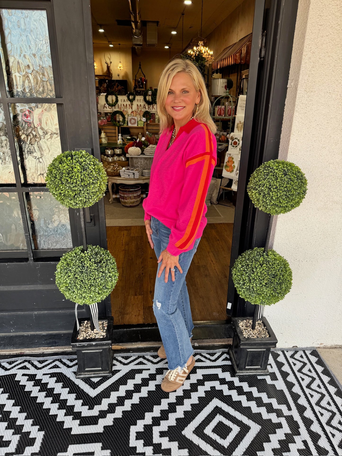 Pattie Sweater - Hot Pink