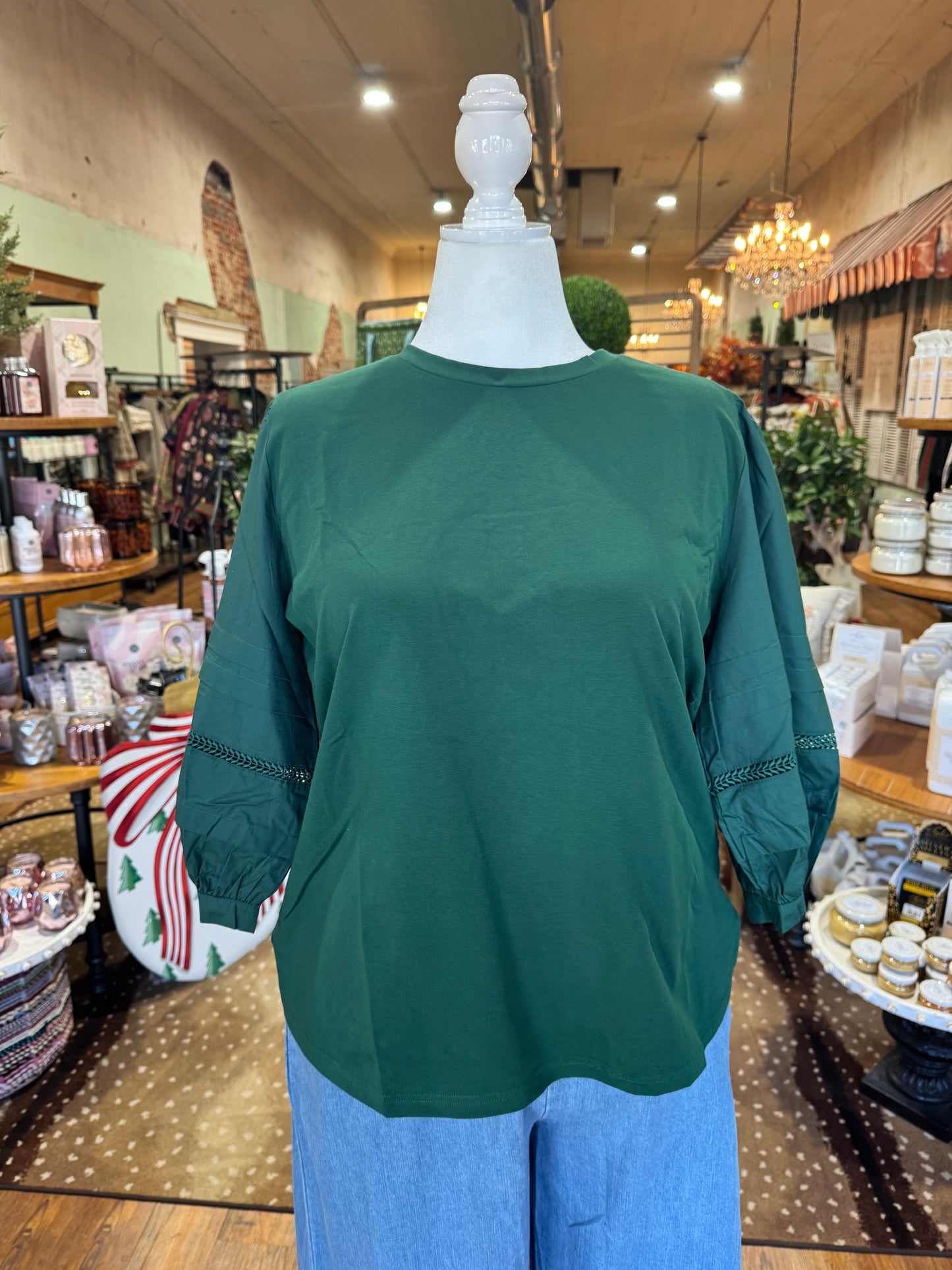 Violetta Top - Hunter Green