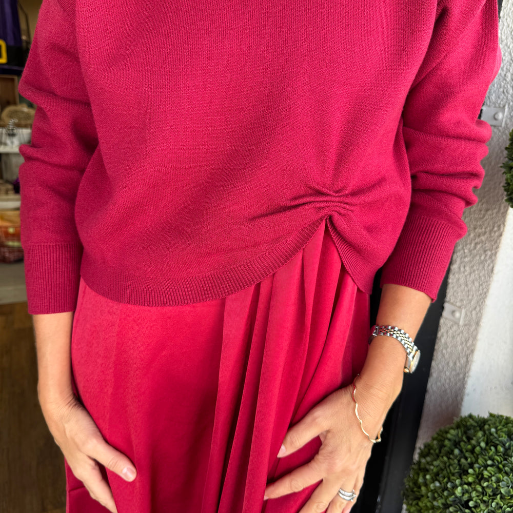 Julie Dress Set - Burgundy