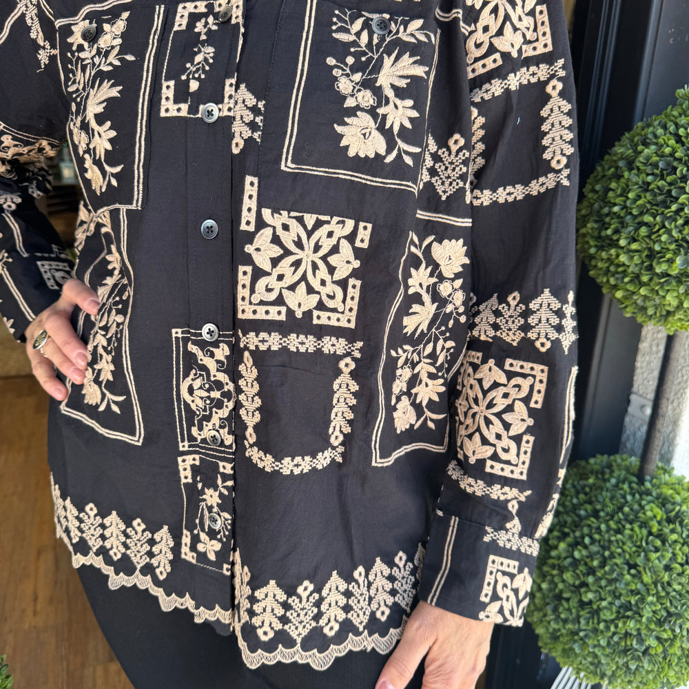 Ivy Jane Scarf Embroidered Shirt