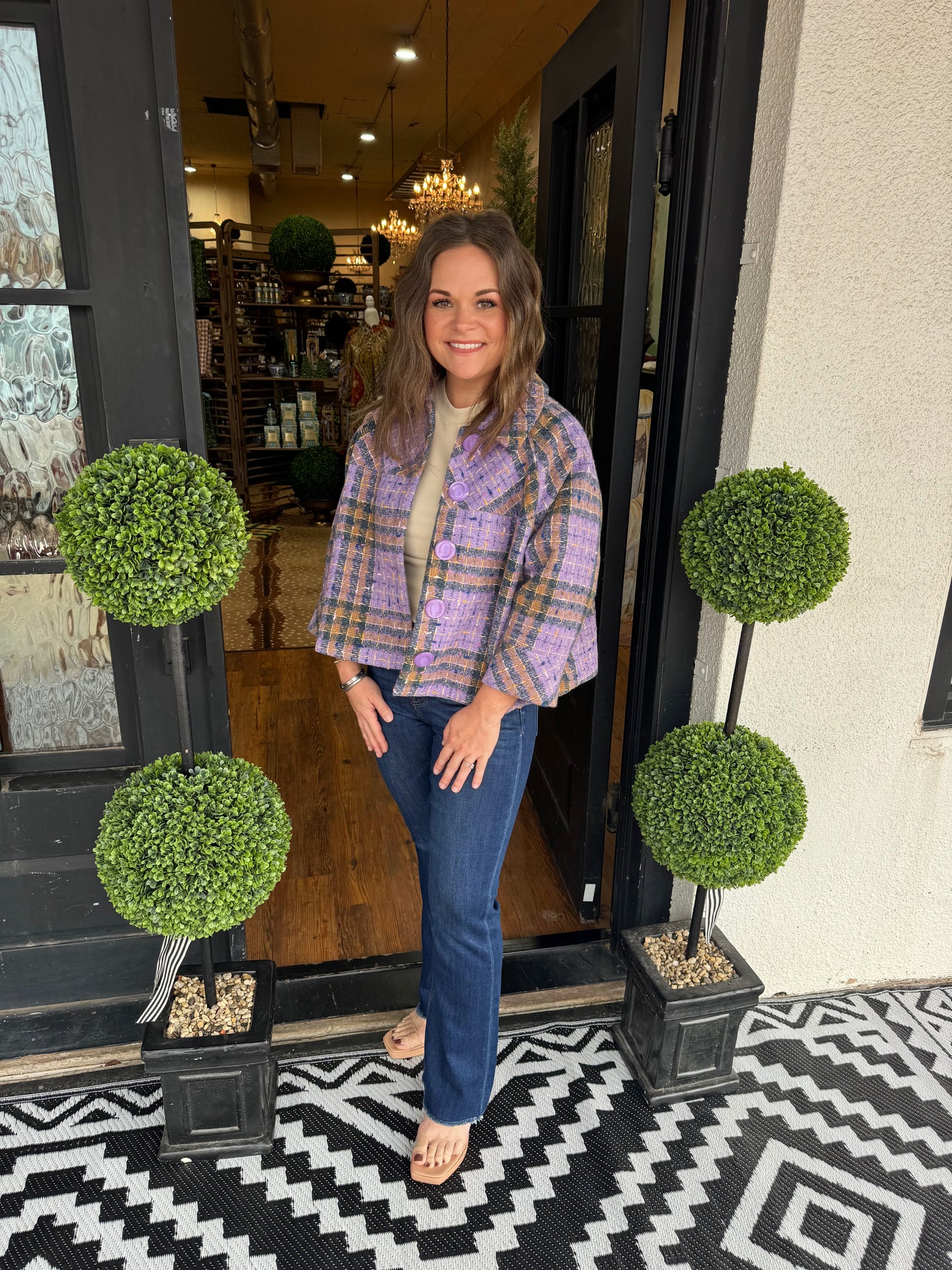 Ivy Jane Swing Plaid Jacket