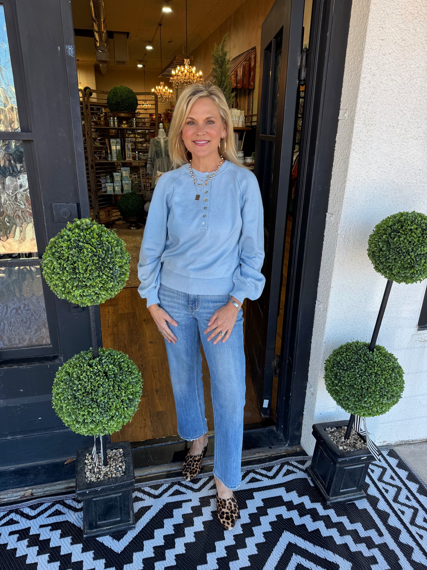 Kendal Top - Pastel Blue