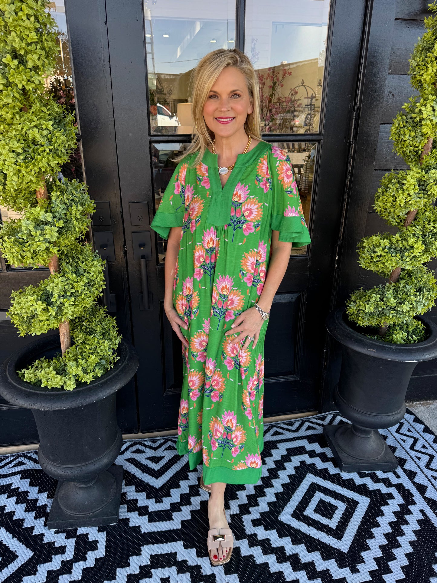 Caroline Dress - Kelly Green Caroline Dress - Kelly Green
