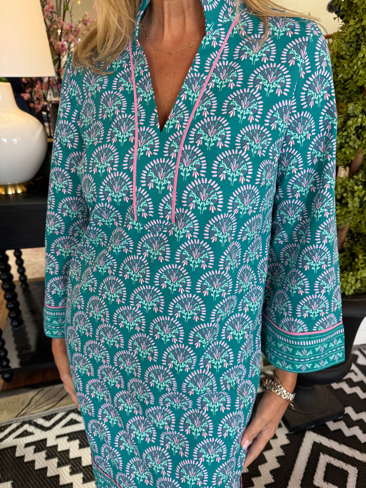 Mary Square Brenda Sunshower Flora Ocean Dress