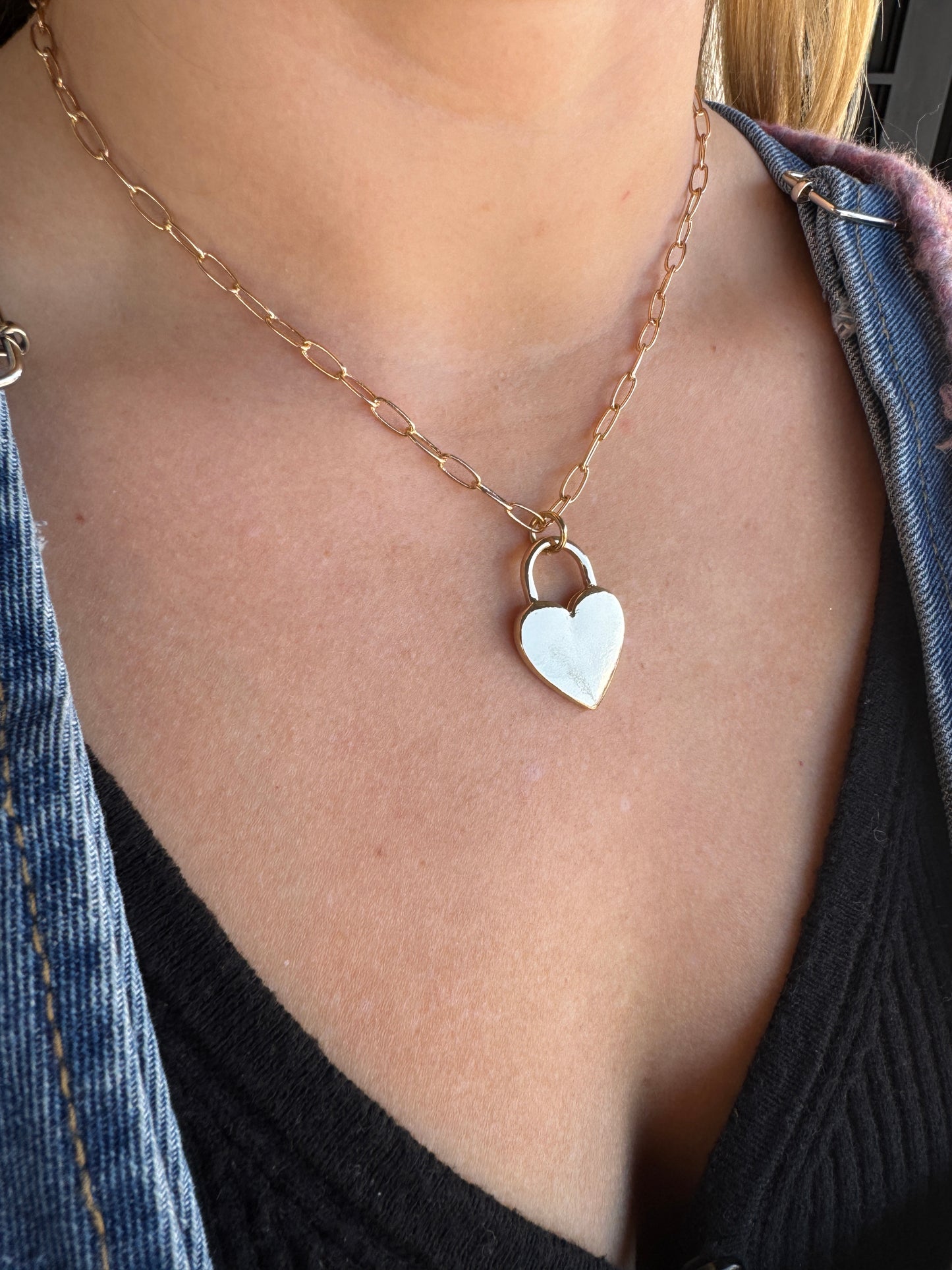 Heart Key Lock Necklace