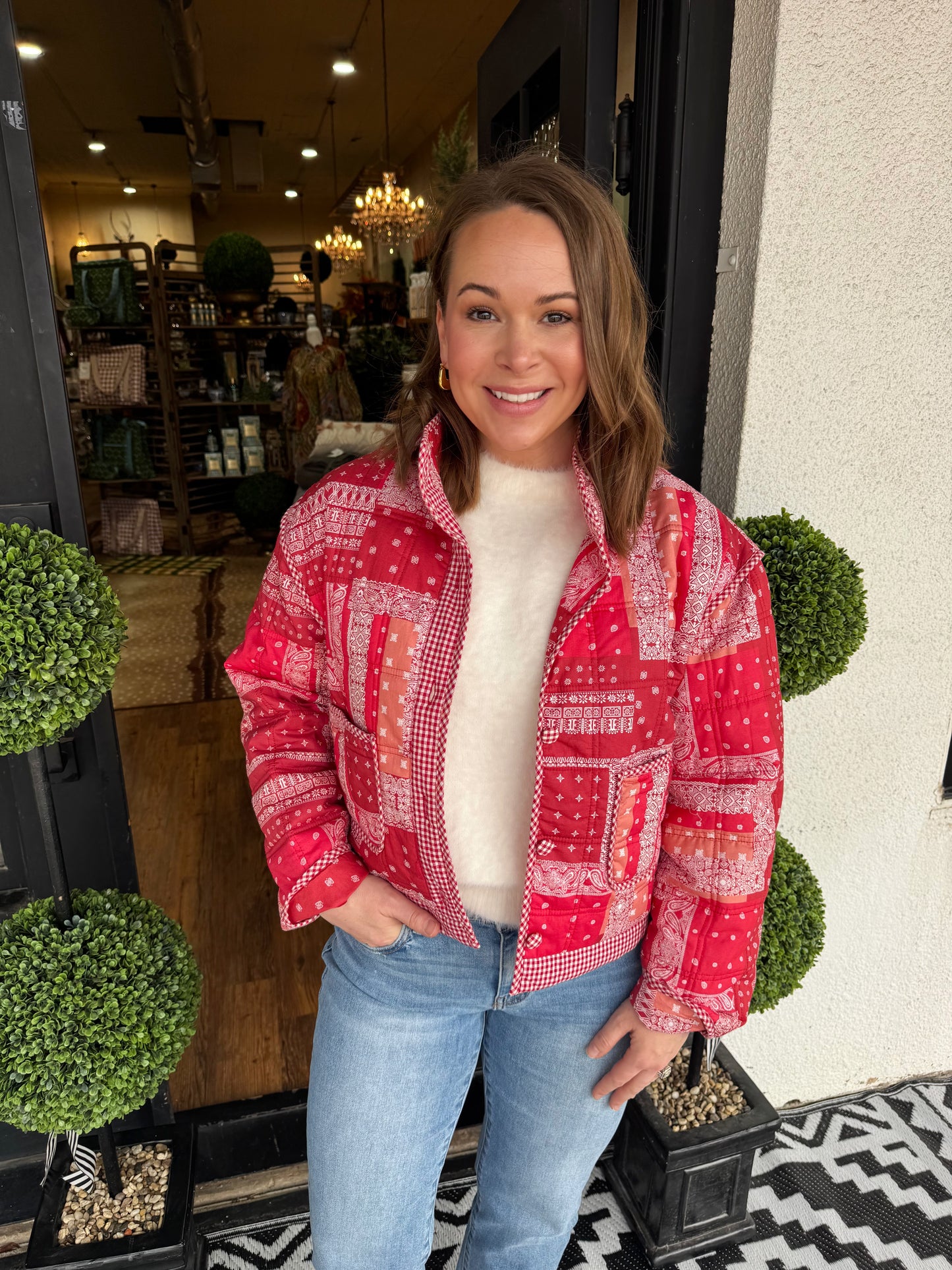 Lior Jacket - Red Bandana