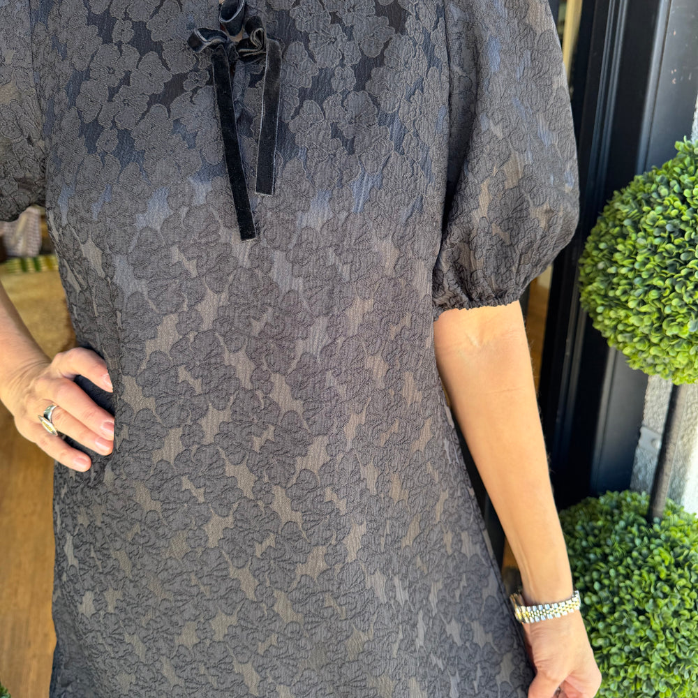 Mary Square Lana Jet Black Dress