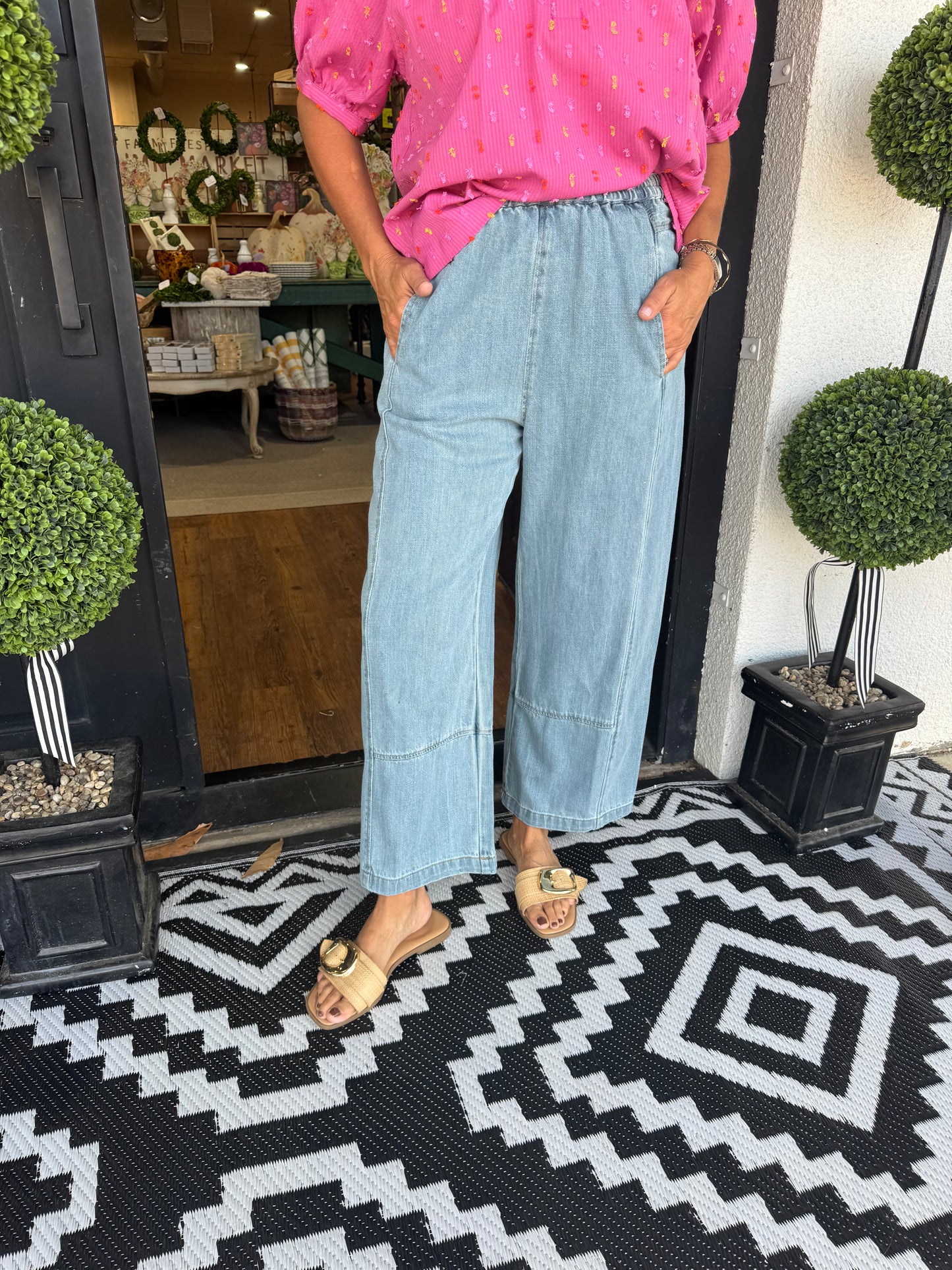 Ivy Jane Pull On Barrel Pants
