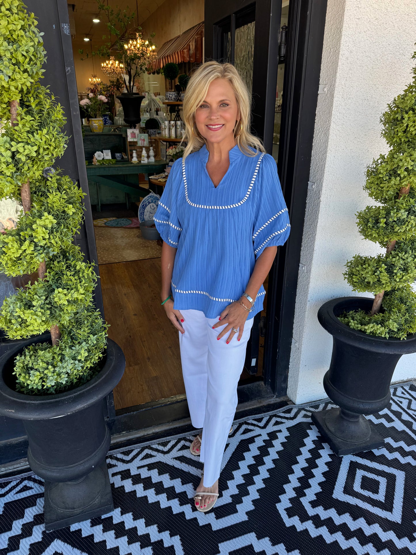 Azalea Top - Peri Blue