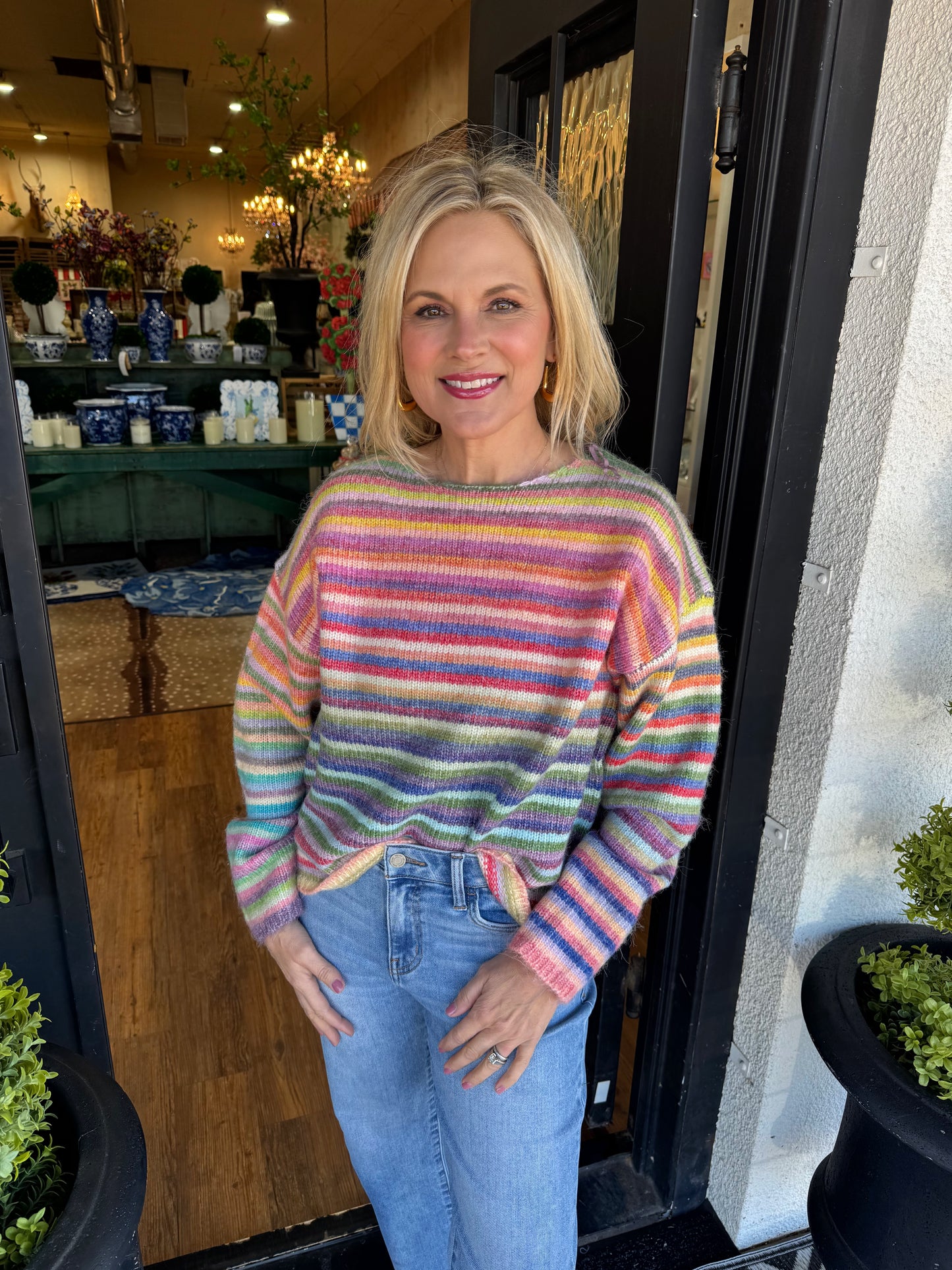 Abby Sweater - Sky/Purple