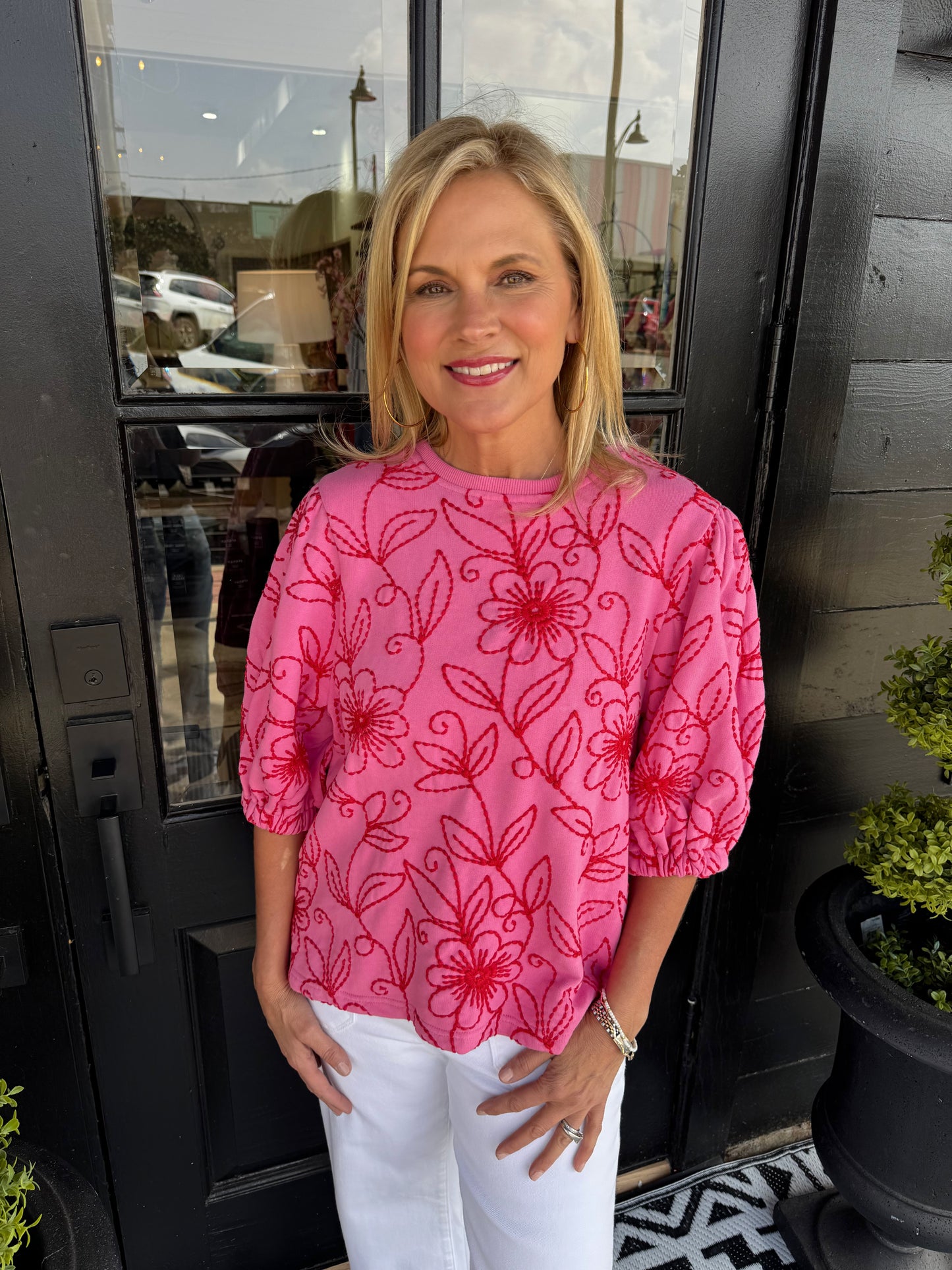 Ivy Jane Floral Vines Knit Top