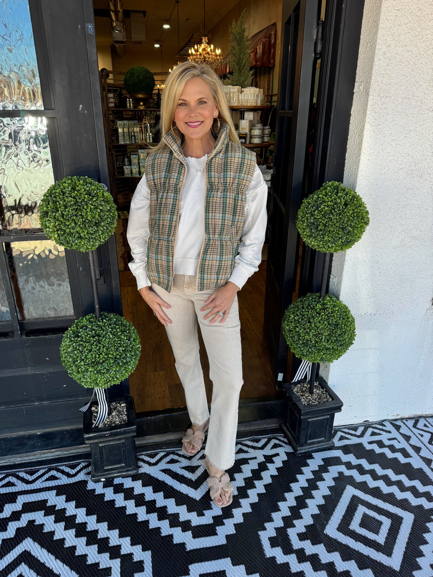 High Rise Vintage Garment Dyed Straight Jeans - Light Desert