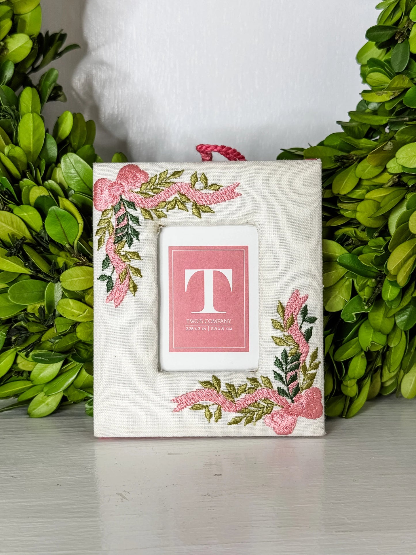 Holiday Memories 2 1/4" x 3" Embroidered Photo Frame