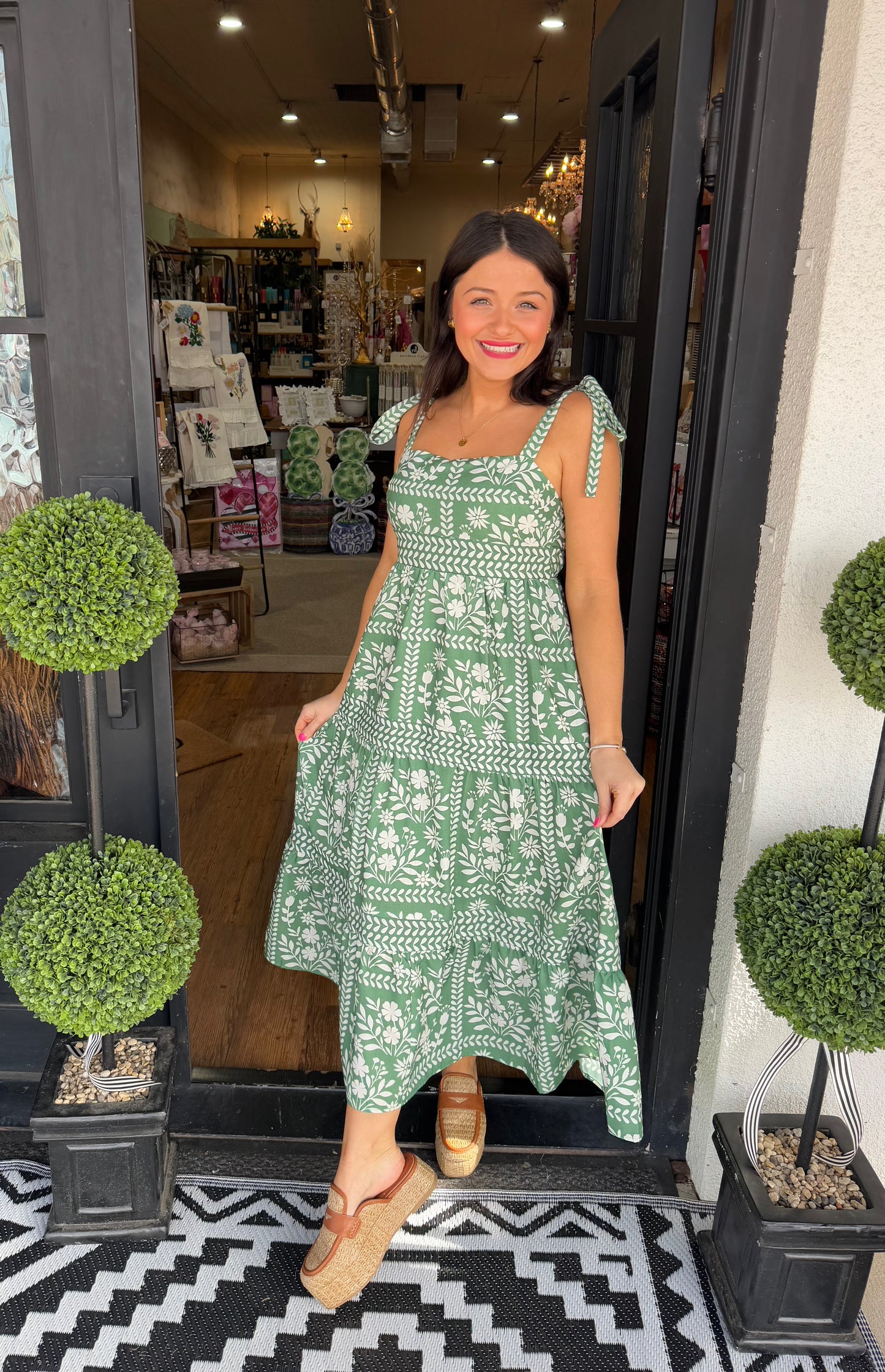 Emalee Dress-Green