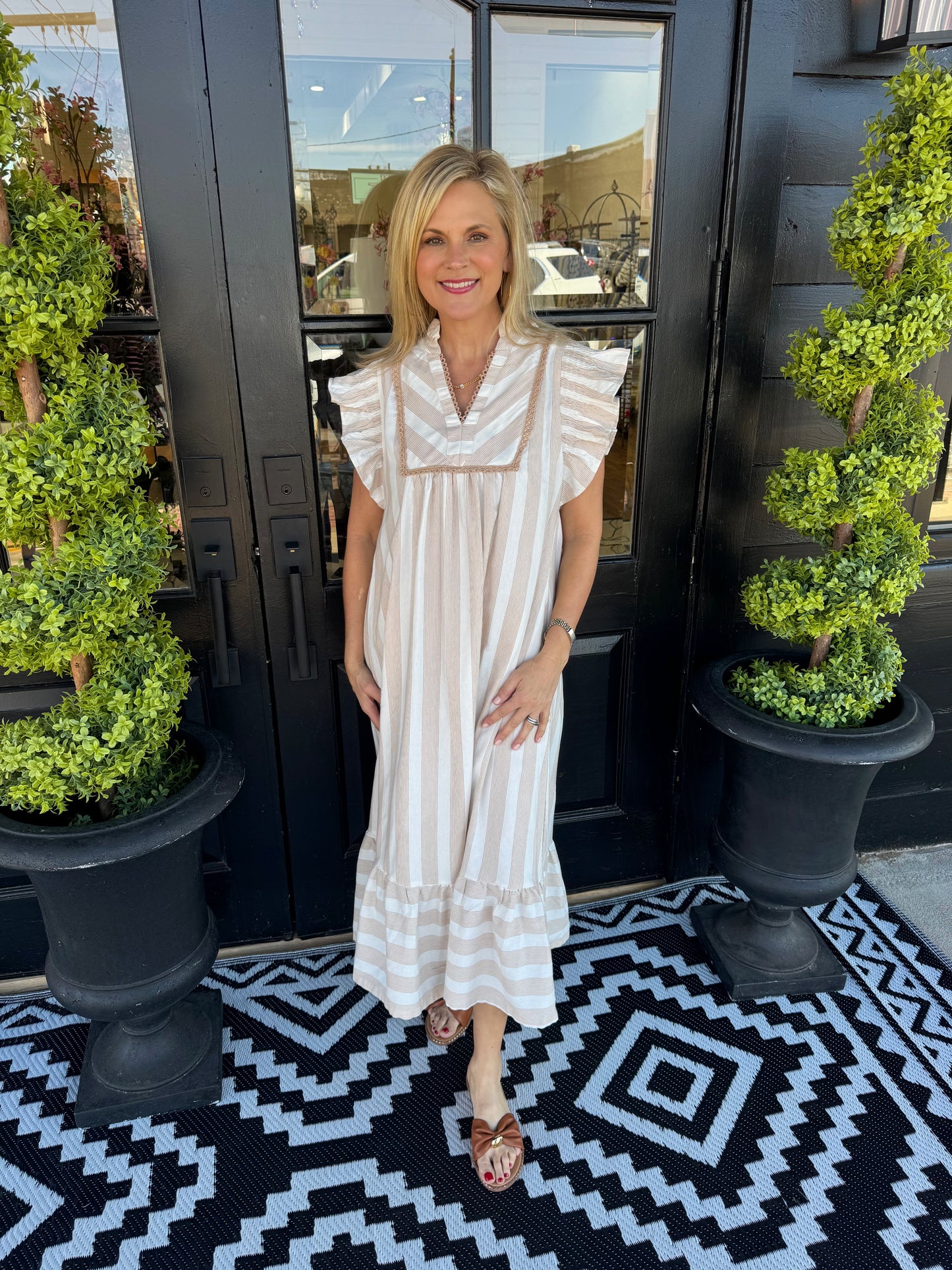 Shannon Dress - Taupe