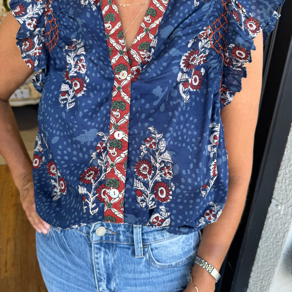 
                  
                    Carmen Top - Navy
                  
                