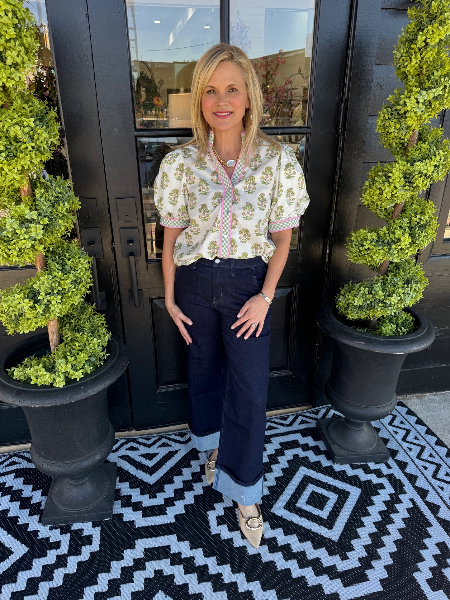 High Rise Slant Pocket Wide Leg Jean - Revenue