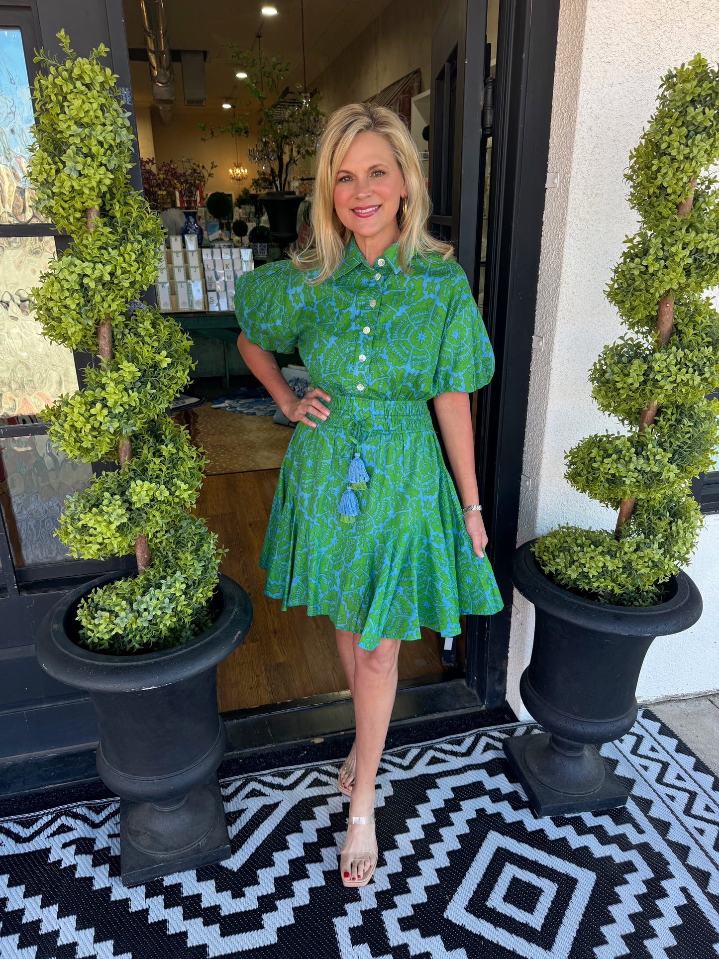 Uncle Frank Flounced Hem Shirt Dress