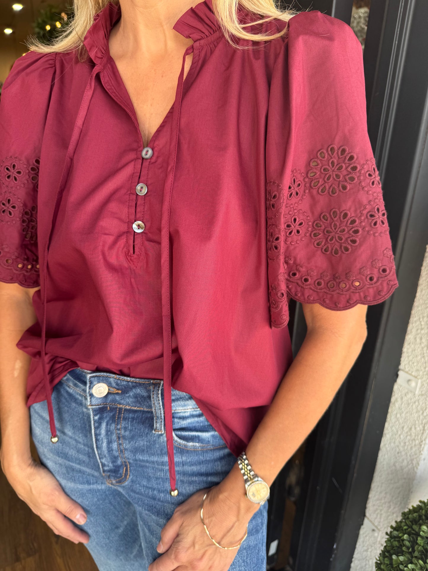 Mina Top - Burgundy