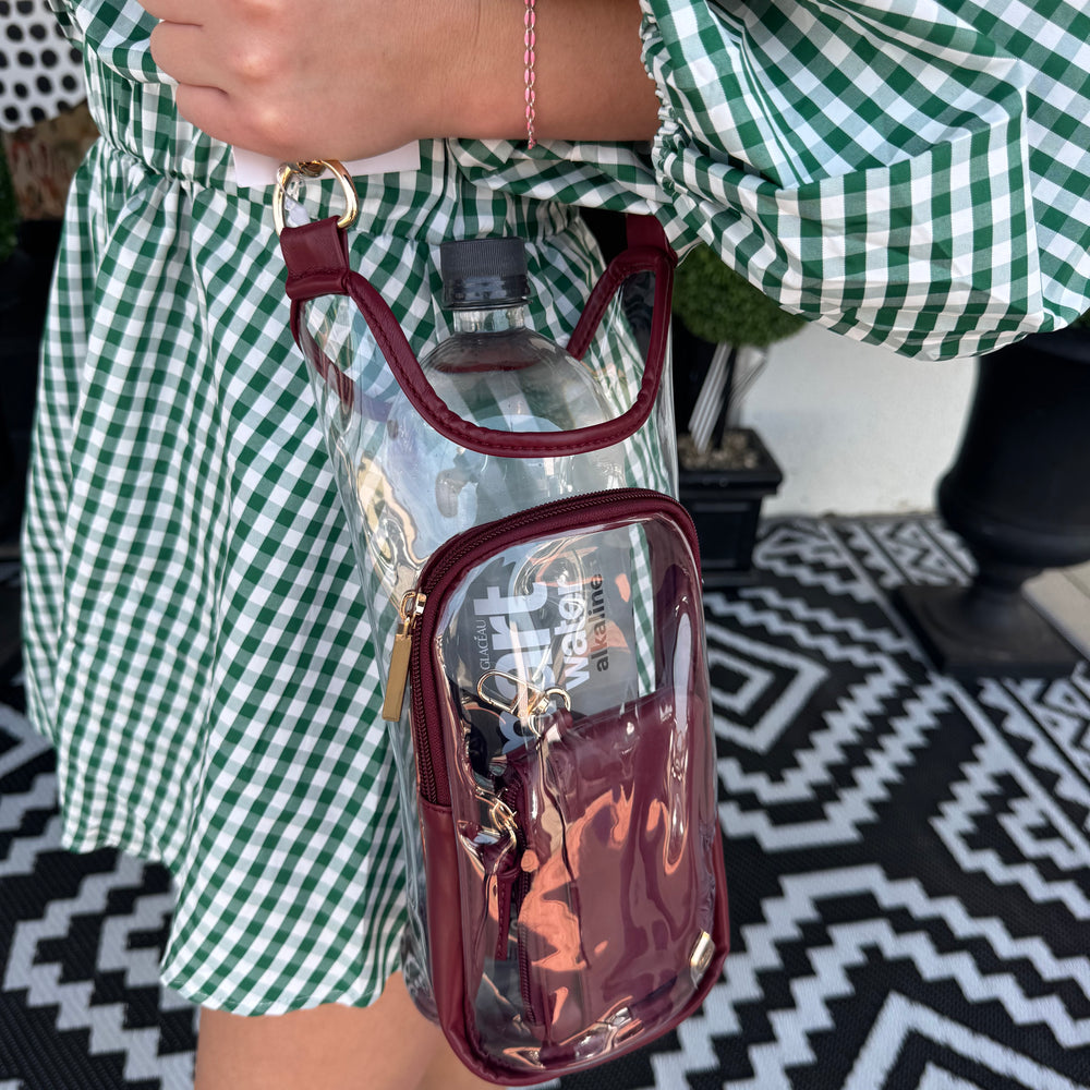 Clear Stadium Hydrobag - Dark Crimson