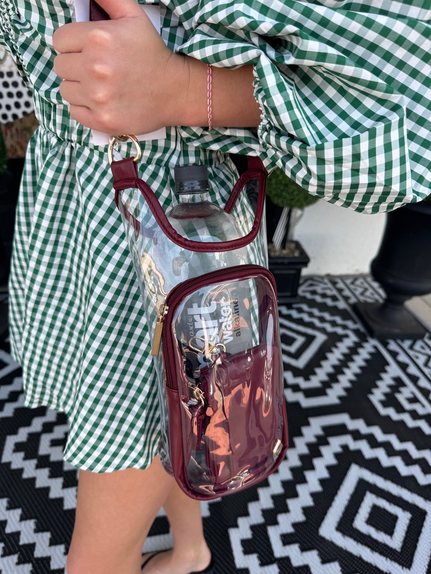 Clear Stadium Hydrobag - Dark Crimson