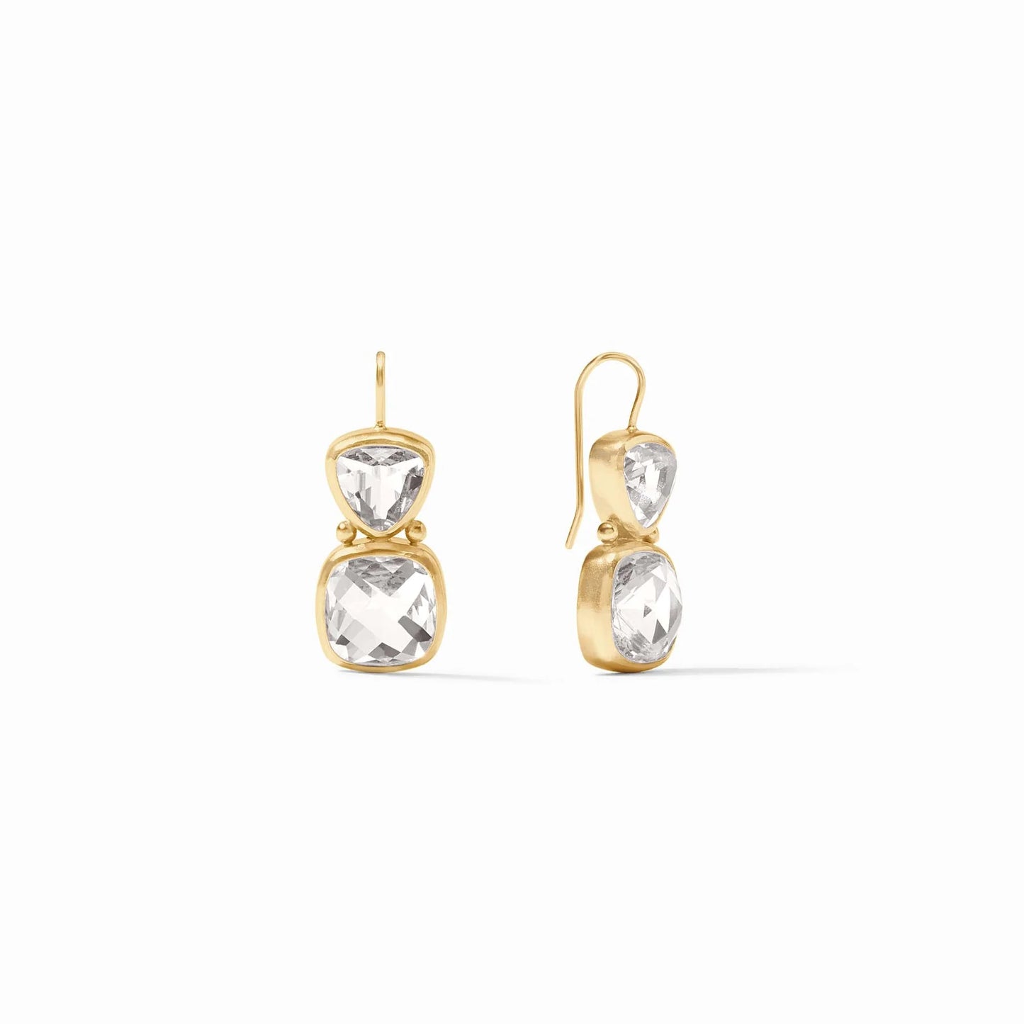 Aquitaine Earring - Gold/Clear Crystal