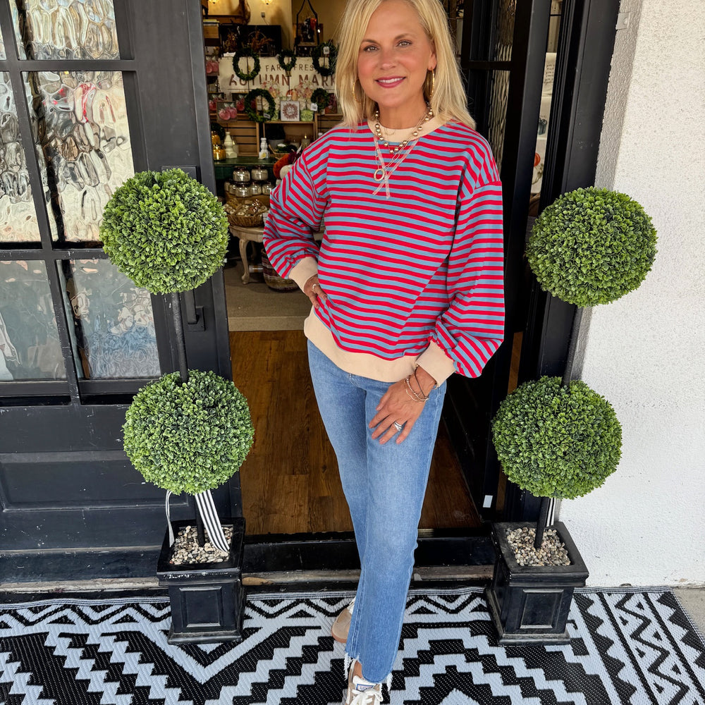 
                  
                    Alexis Top - Blue/Red
                  
                