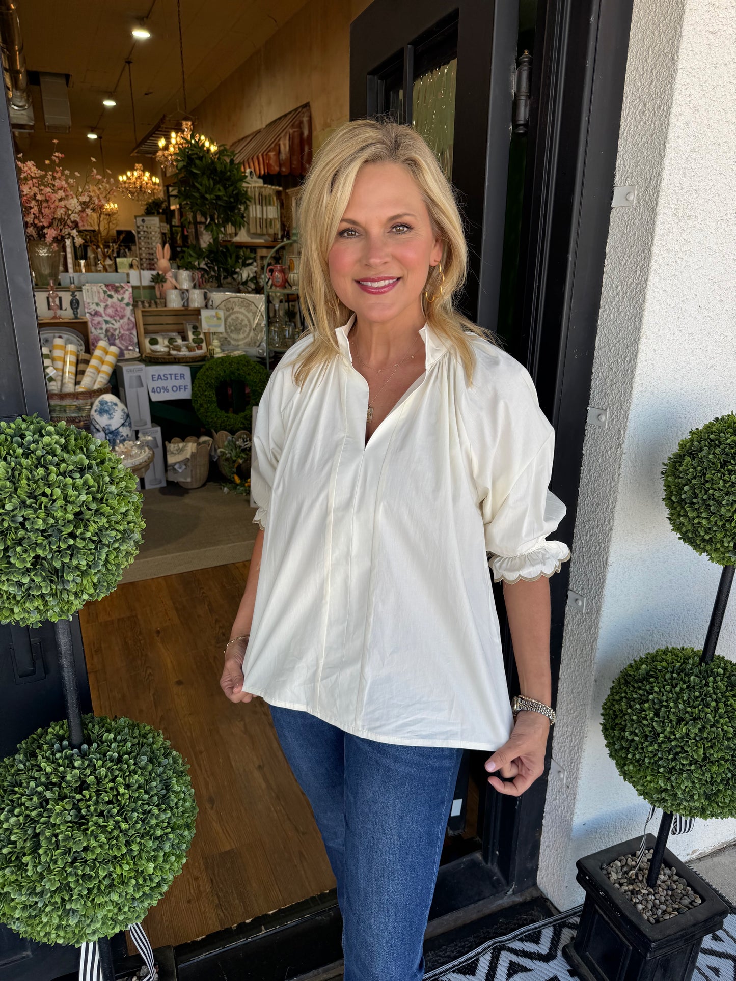 Molly Top- Cream