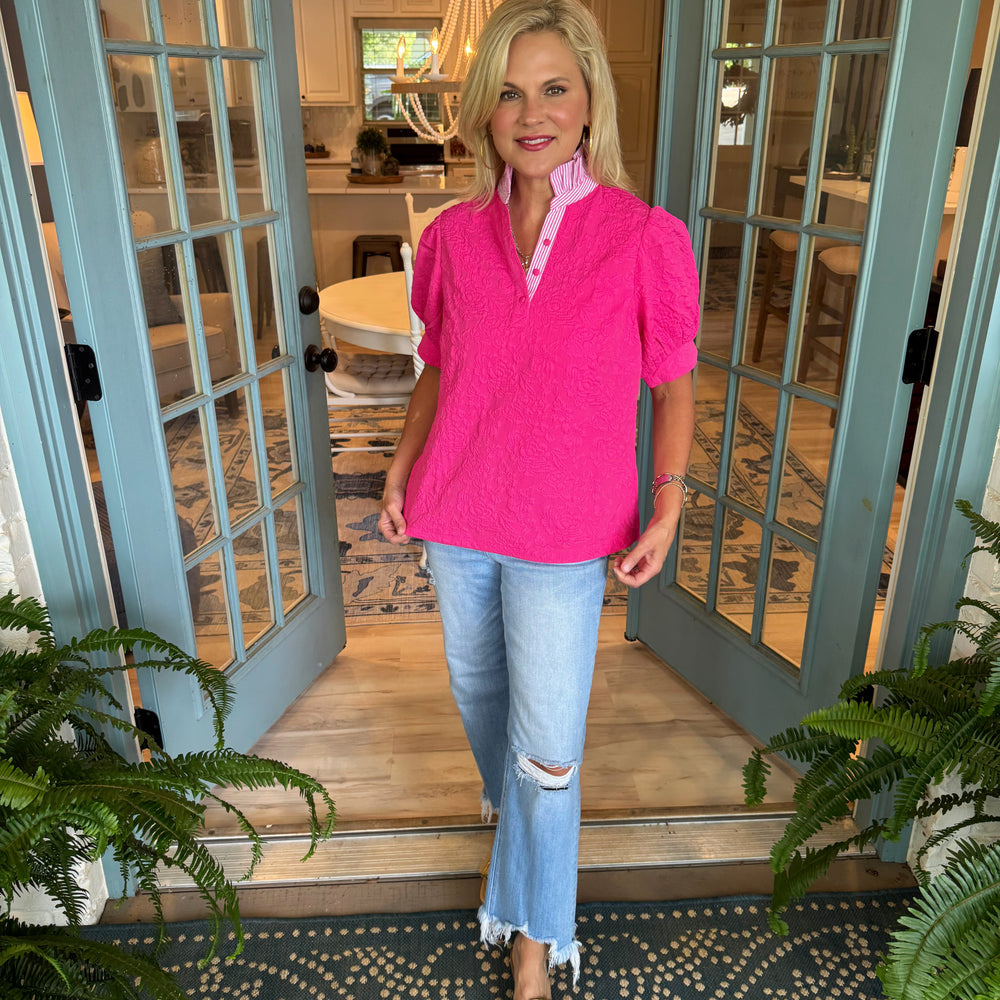 
                  
                    Claire Top - Hot Pink
                  
                