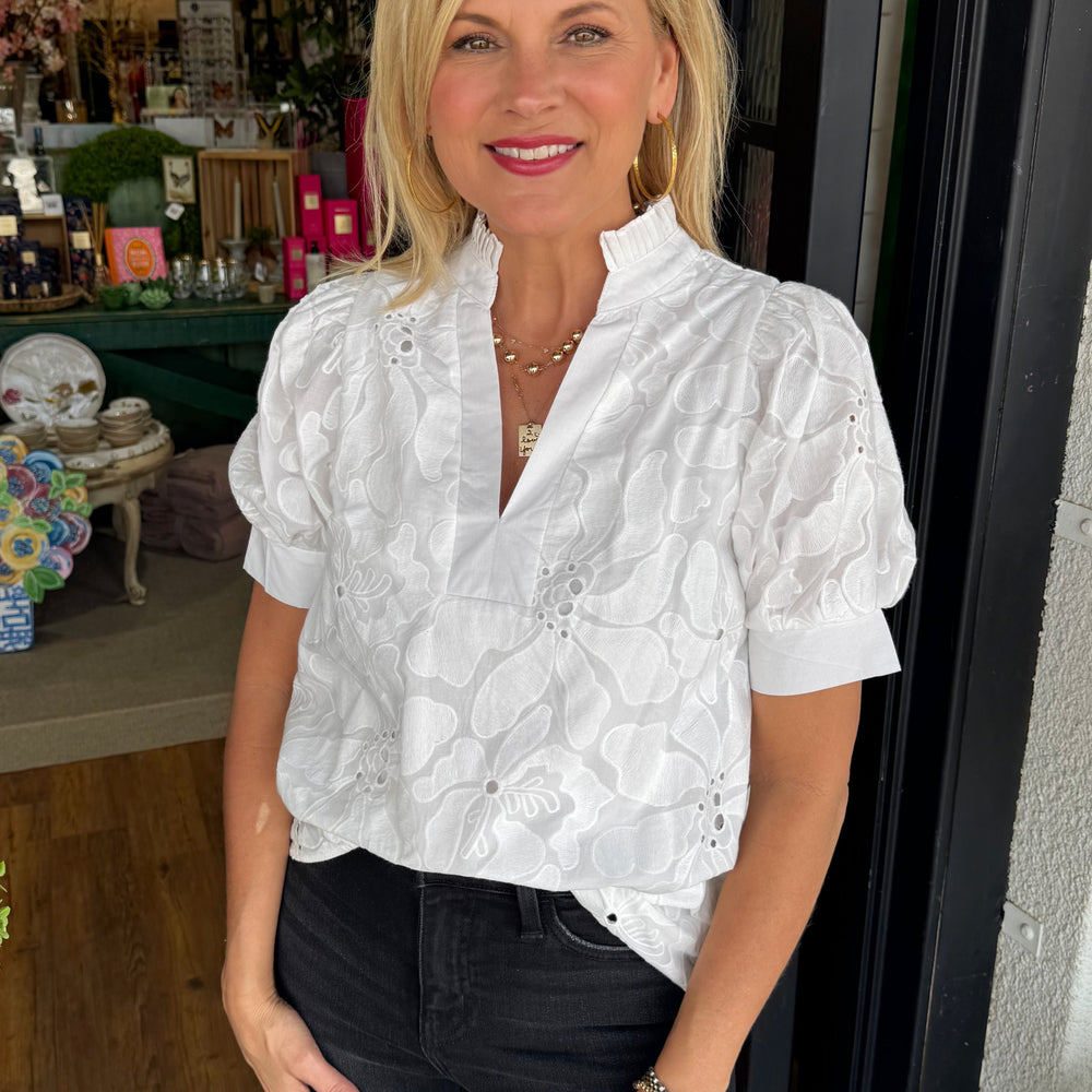 
                  
                    Abigail Top- White
                  
                