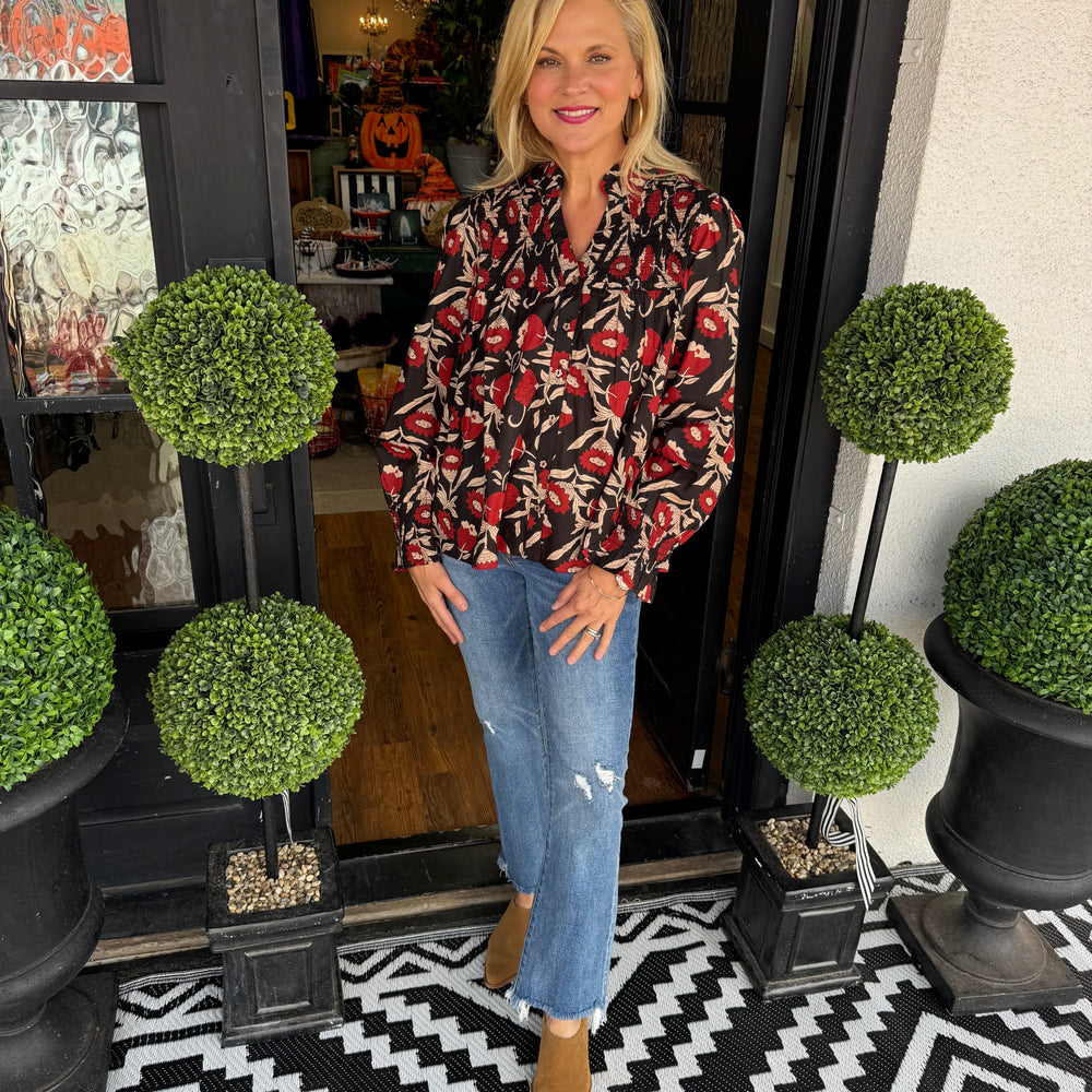 Ivy Jane Fields of Poppies Top