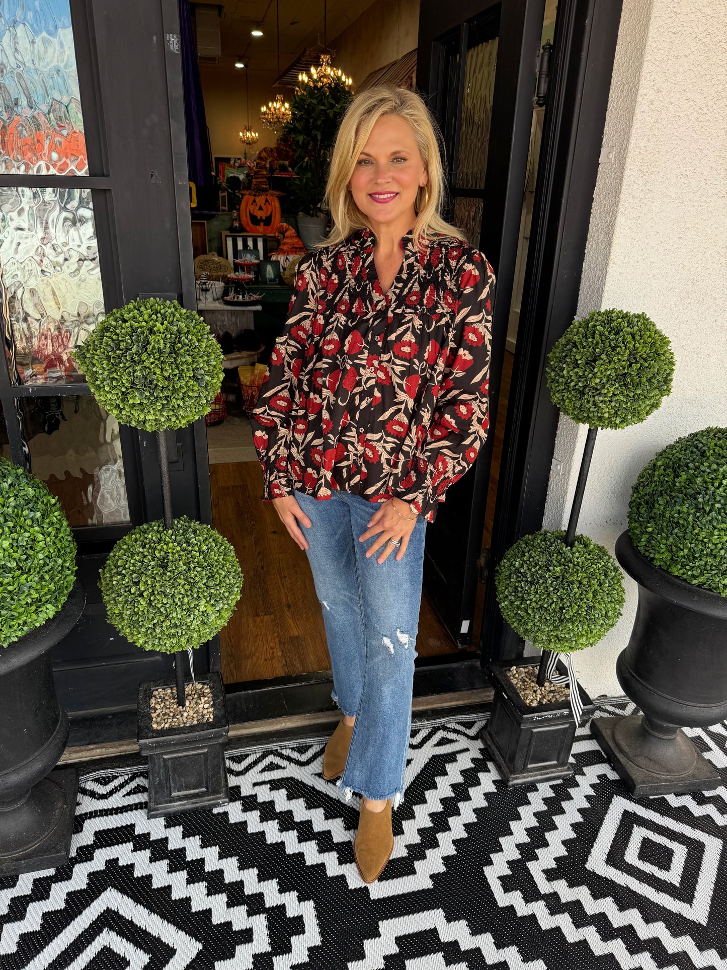 Ivy Jane Fields of Poppies Top
