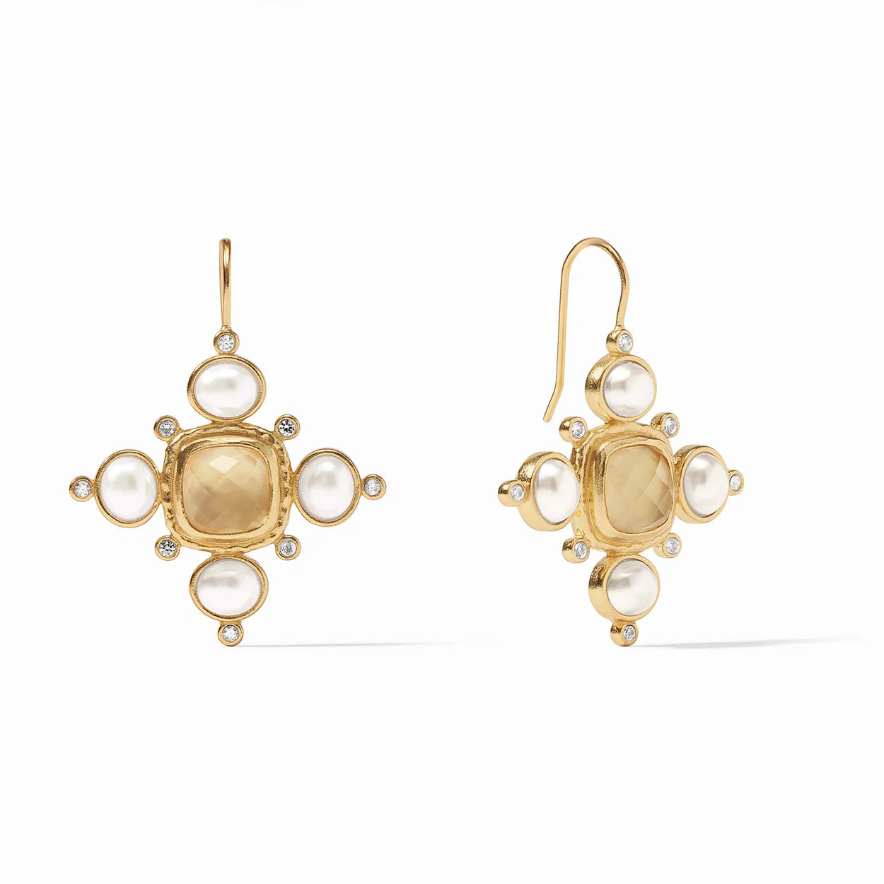 Tudor Earrings Iridescent Champagne