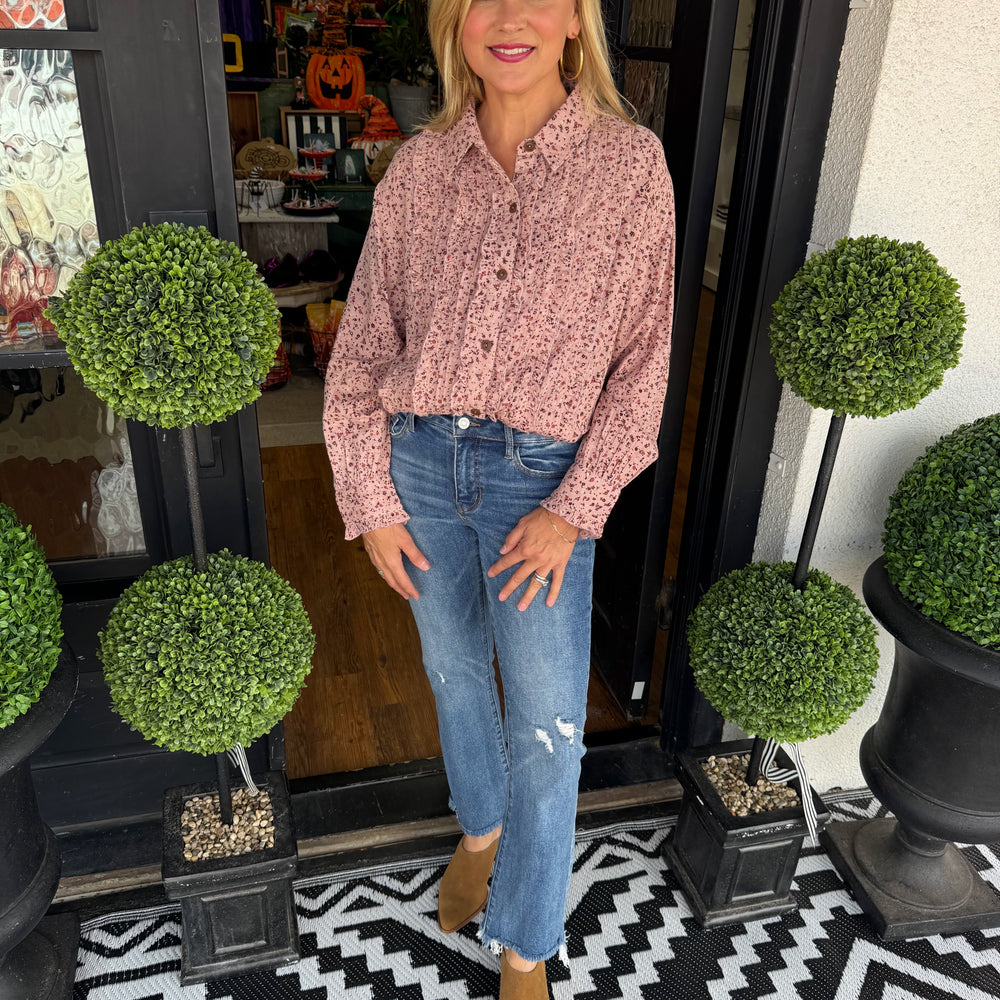 Ivy Jane Tuxedo Gauze Top