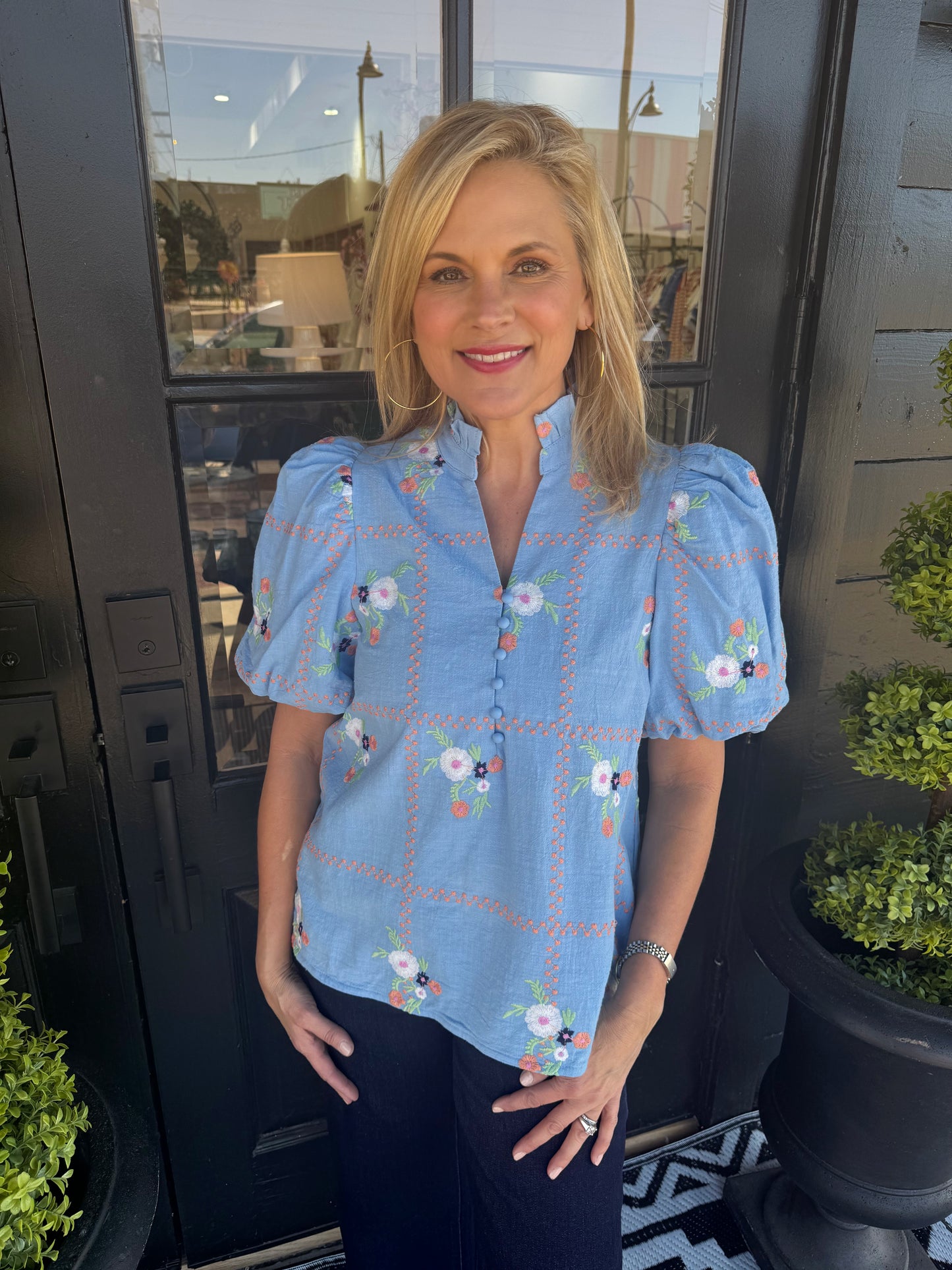 Perry Top - Chambray