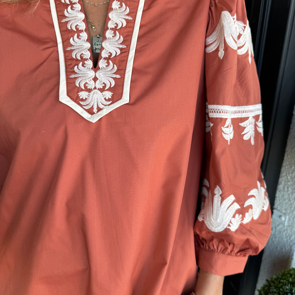 Savannah Dress-Chestnut