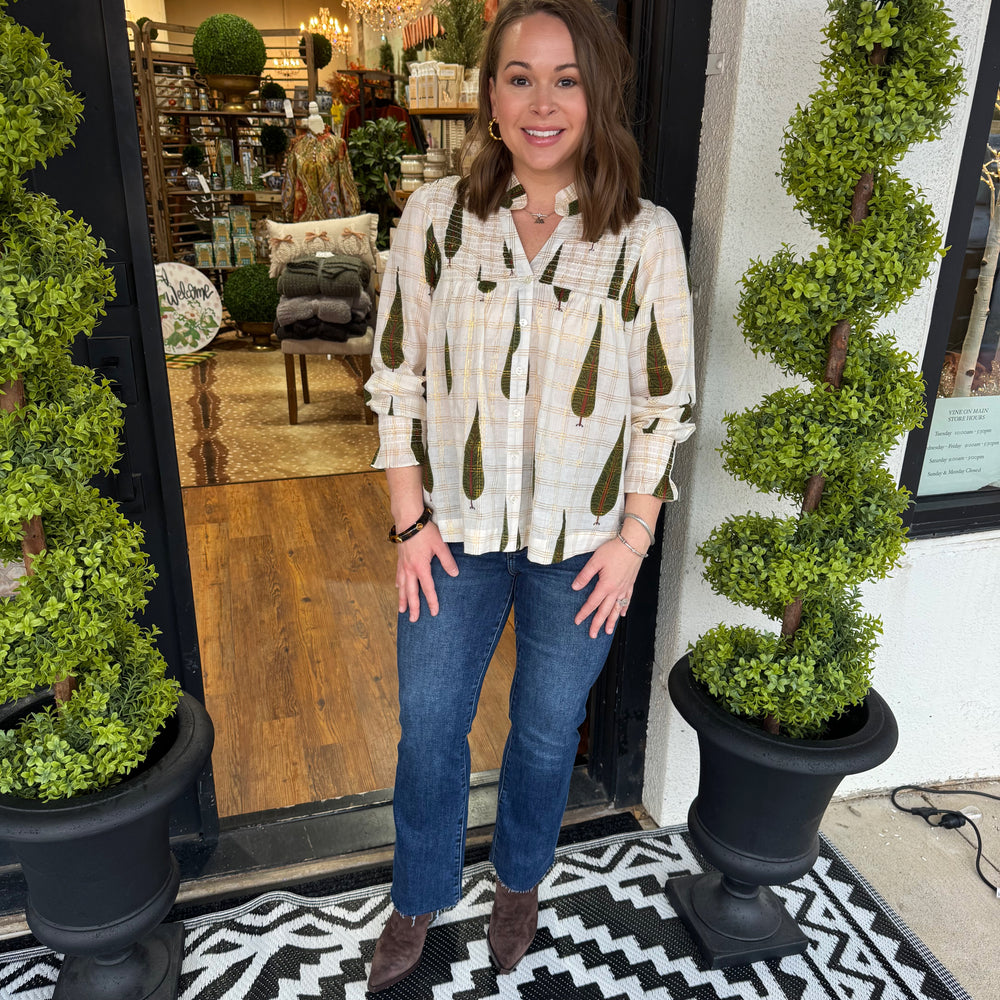 
                  
                    Ivy Jane Metallic Plaid Tree Top
                  
                