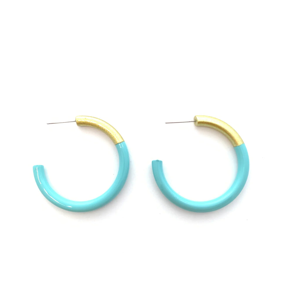 LIZ Hoops in Aqua